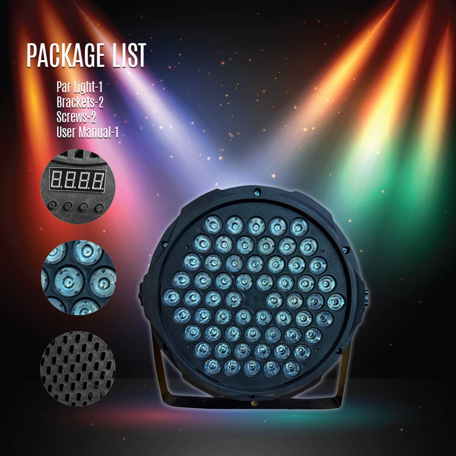 BHUVIK 60 LED PAR Light Single Disco Ball - Image 1