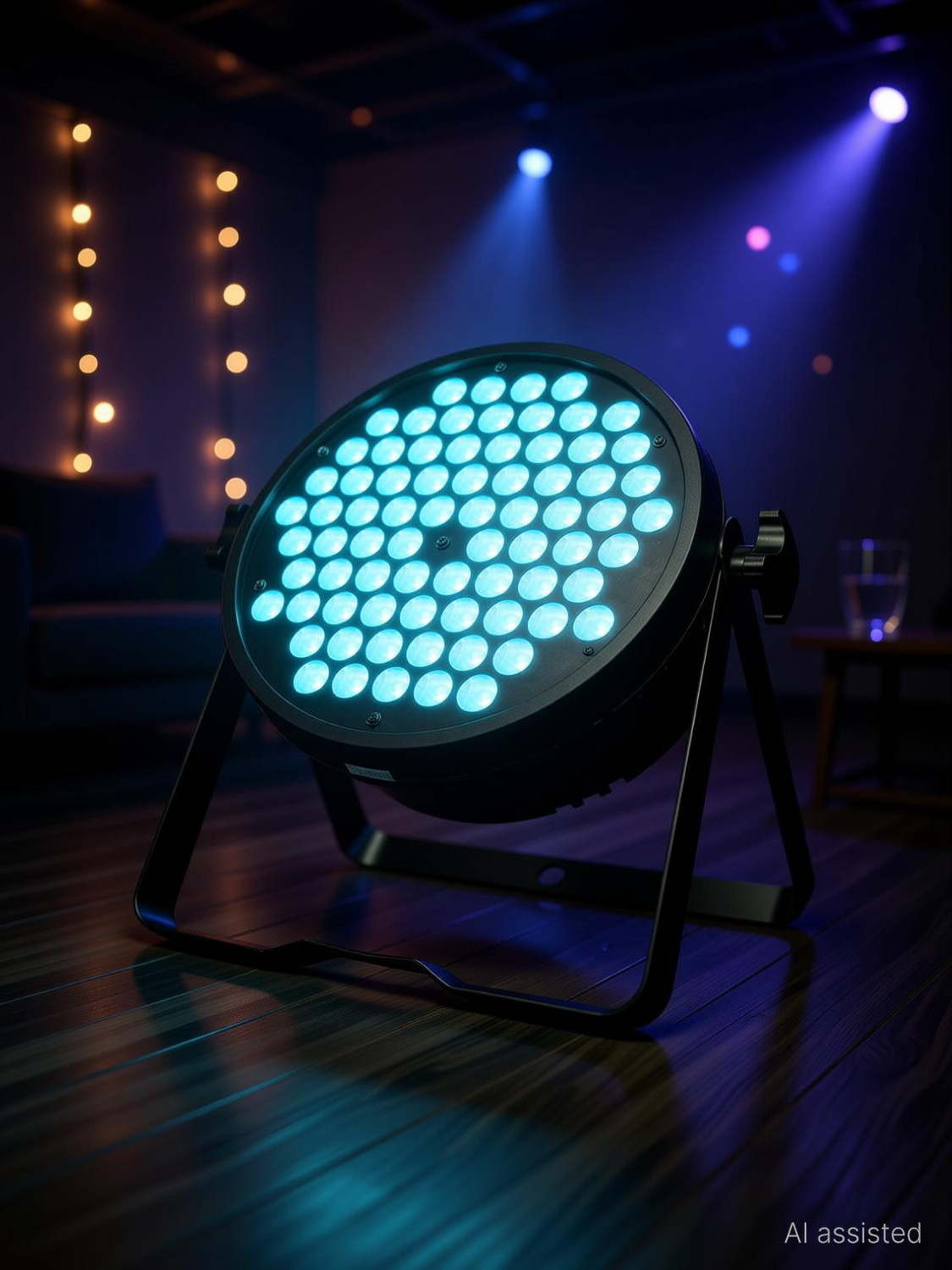 Image of spark world 60x3 LED Slim Flat Par Stage Lights Single Disco Ball
