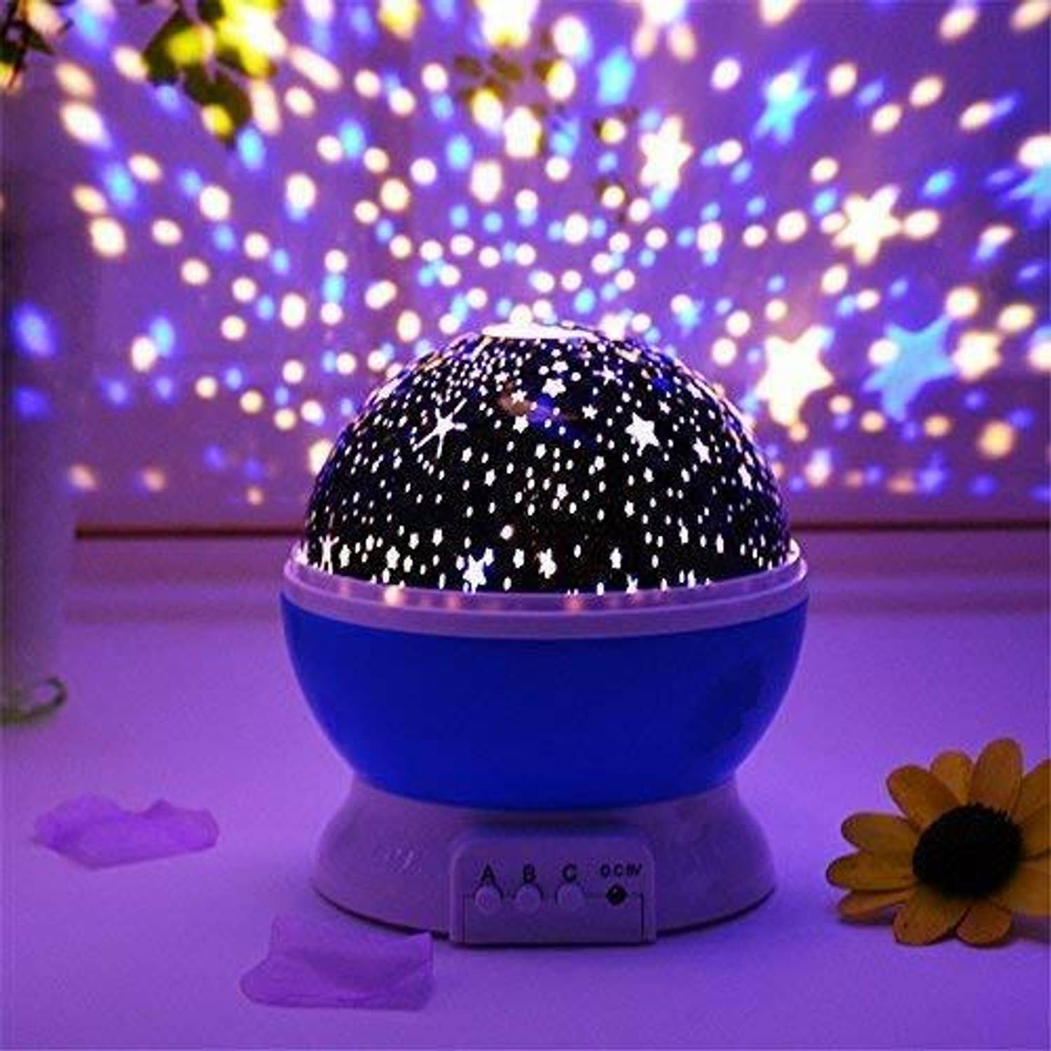 AVNAM Star Master USB Battery Operated LED Rotation Night Light Projector with Plug for Kids Bedroom Night Lamp