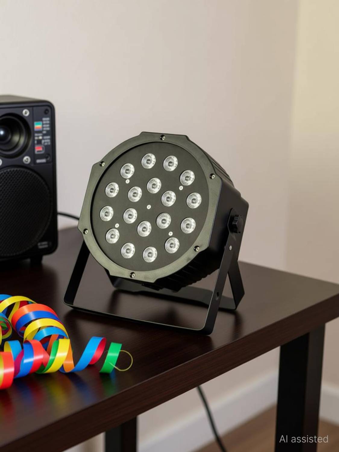 Anoralux Anoralux SLIM LED PAR Stage Lights 18 x 2 W LED RGB 4 colors in 1 Stage Lighting DMX-512 Stage Light for Disco Party DJ Club (FLAT) Single Disco Ball