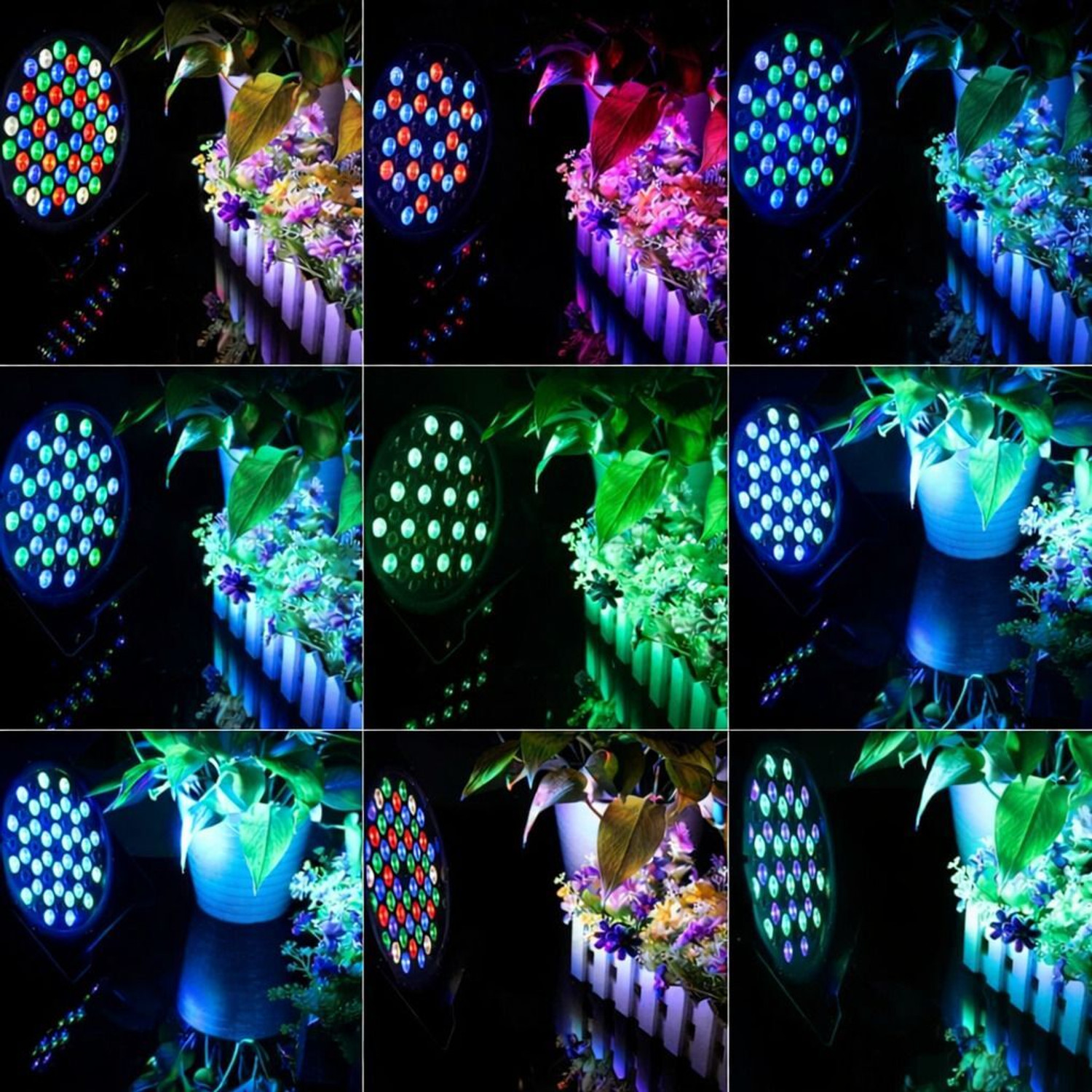 Image of spark world 60x3 LED Slim Flat Par Stage Lights Single Disco Ball