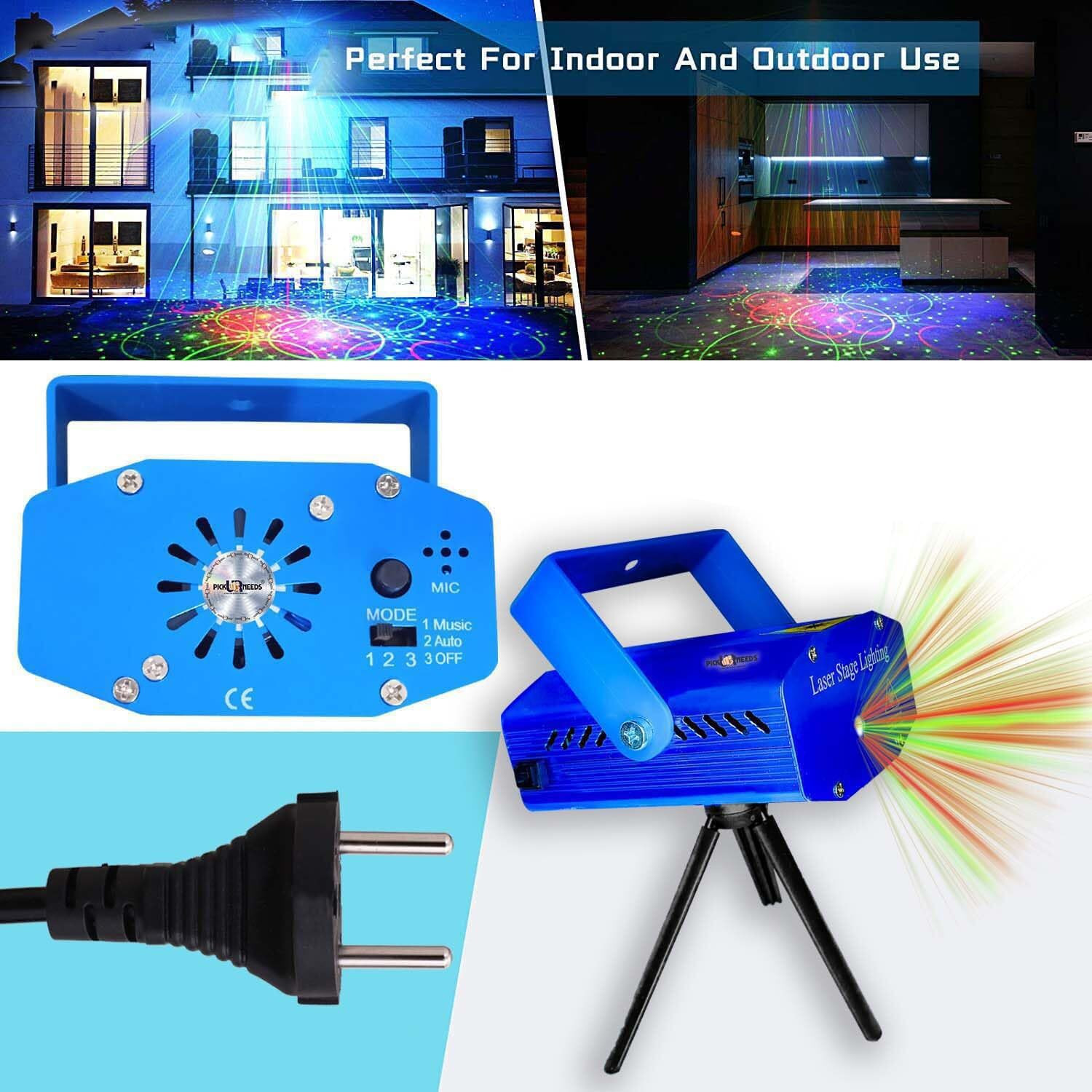 Image of ASTOUND 6 Pattern Disco Laser Light Mini Party Light for Home Celebrations Shower Laser Light