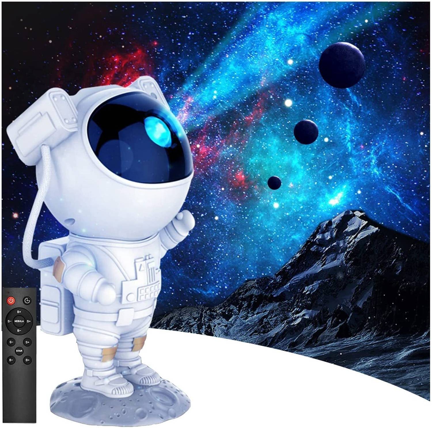 ALFONSIYAZ Night Light Projector Astronaut LED Projection Lamp wi