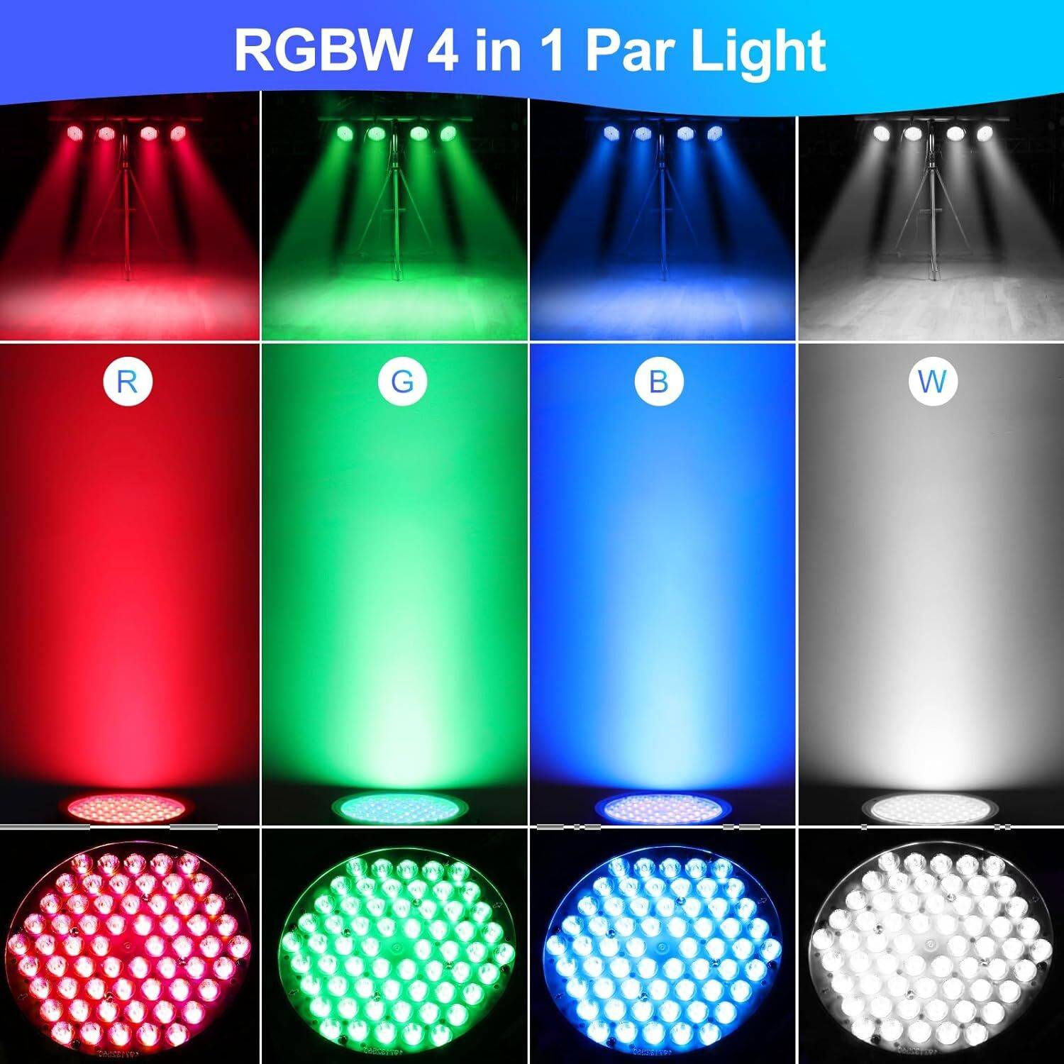 TRUDO 60 LED DJ Par Lights with DMX Control - Image 3