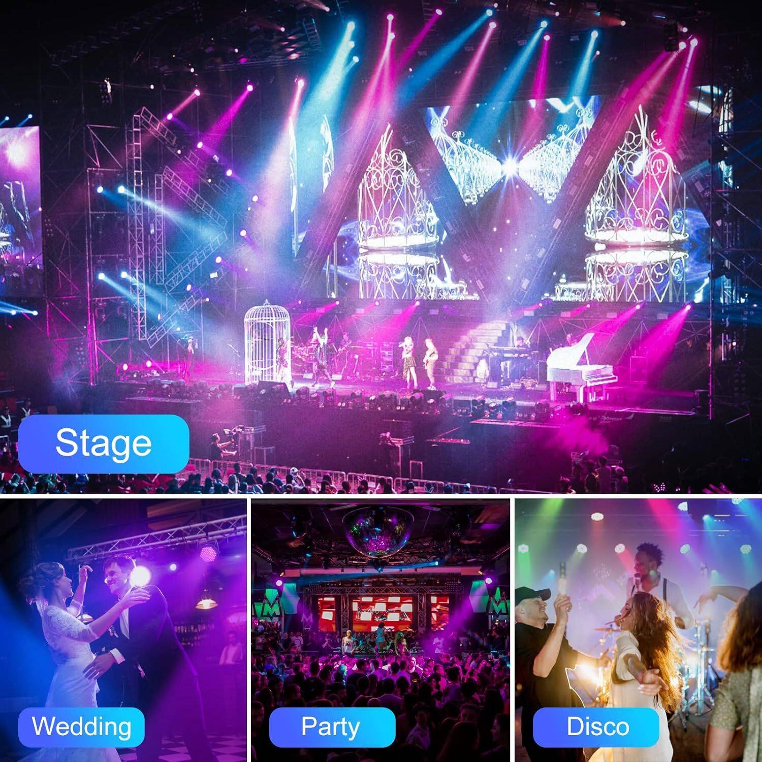 TRUDO 60 LED DJ Par Lights with DMX Control - Image 4