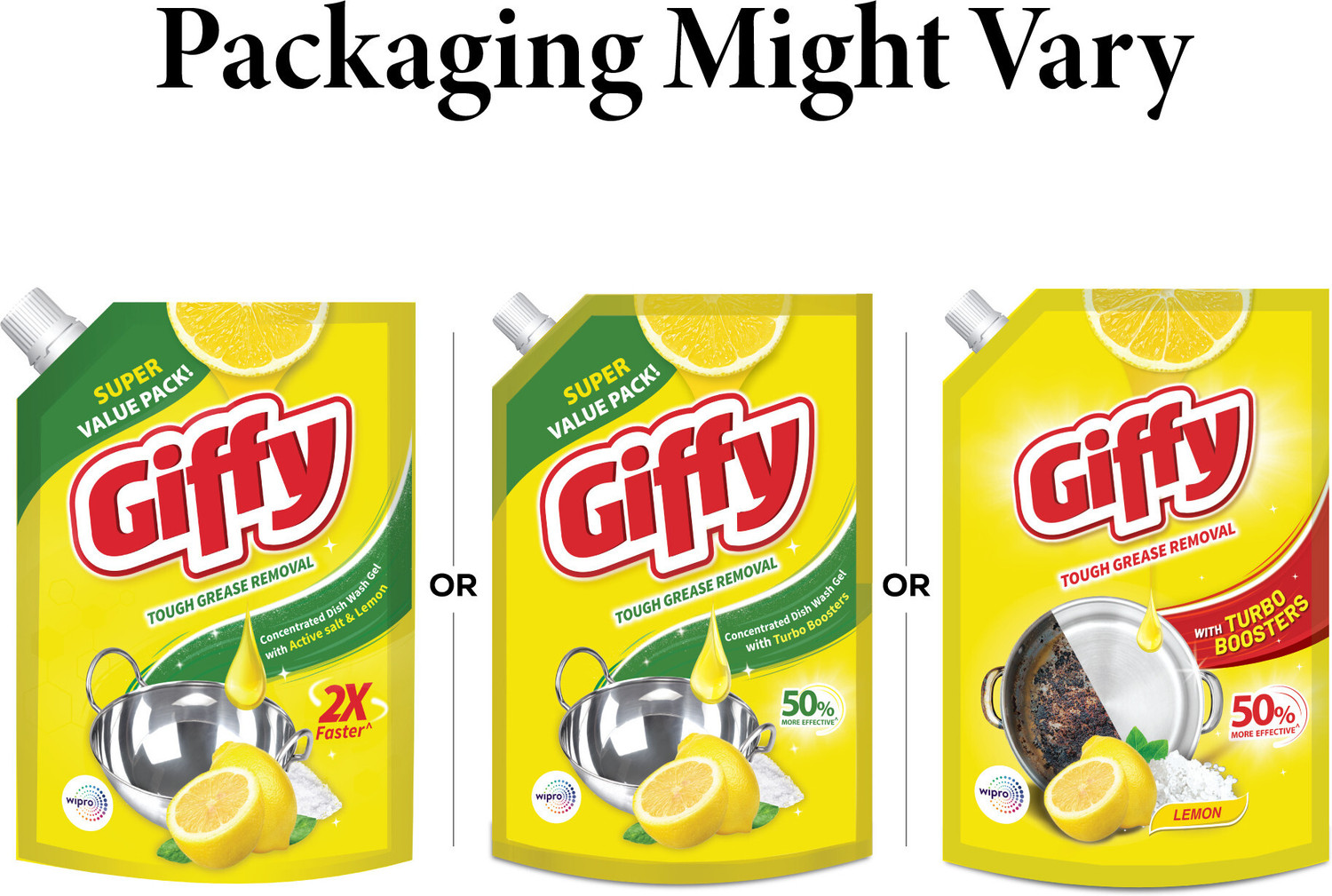 Image of Giffy Concentrated Liquid Dish Wash Gel with Active Salt & Lemon Dish Cleaning Gel