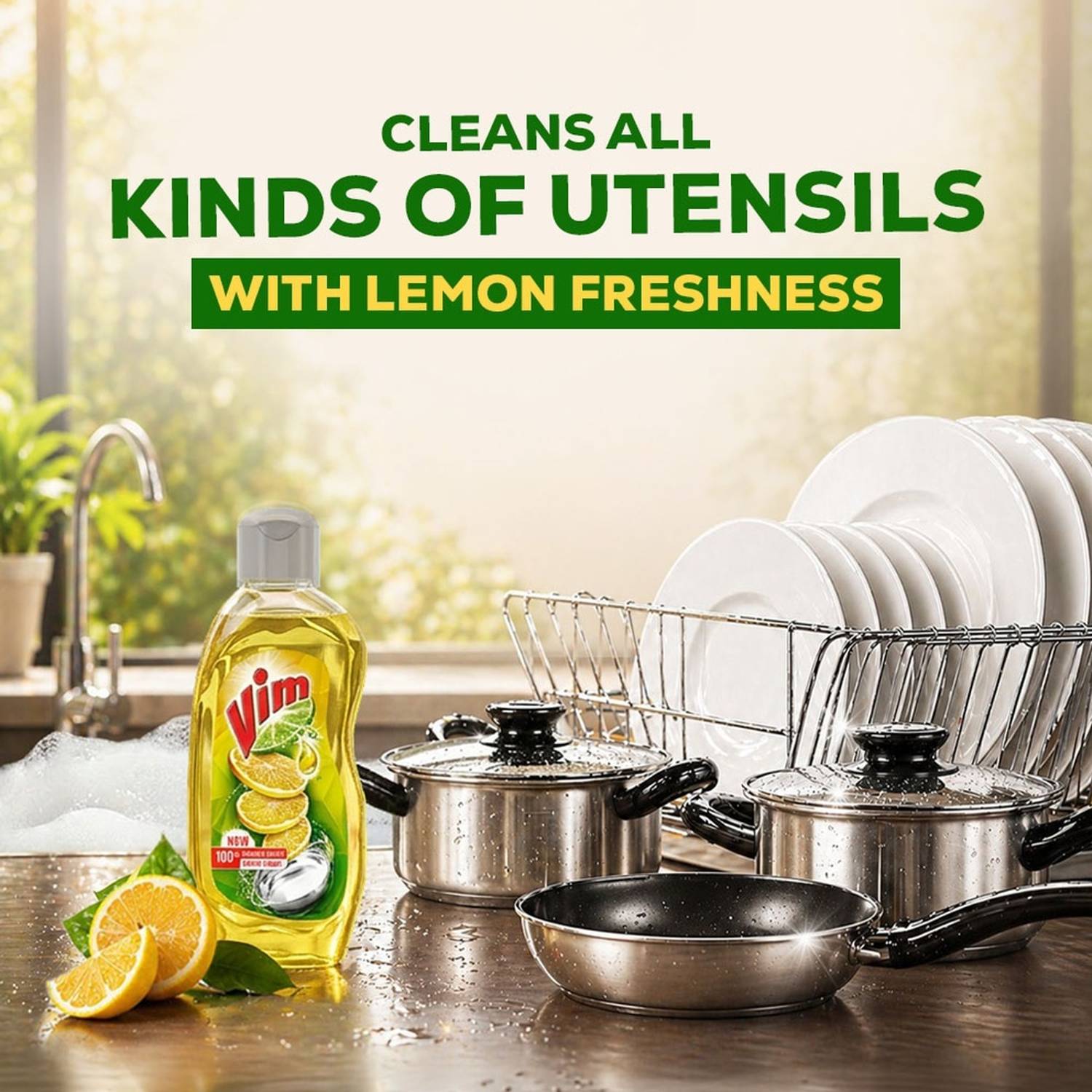 Vim Dish Cleaning Gel, Yellow - Image 4