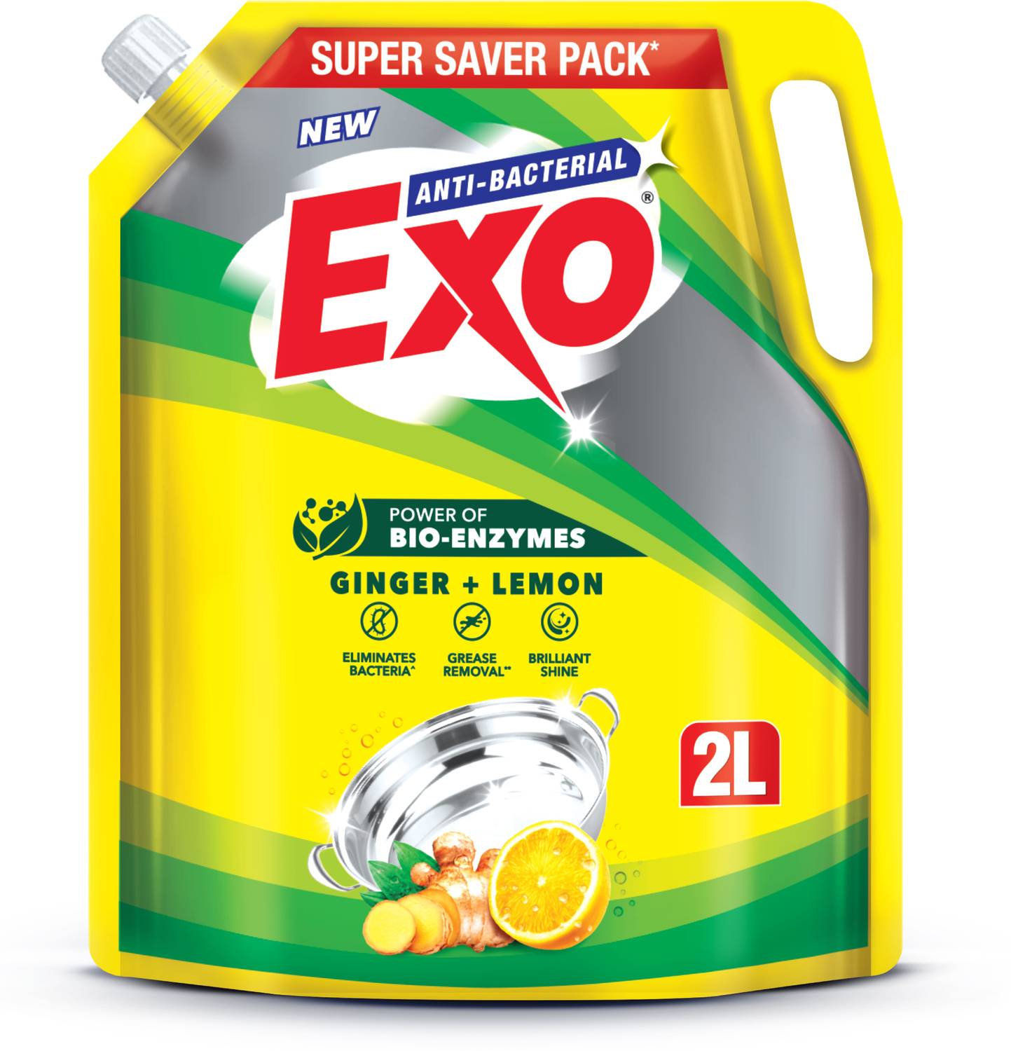 Exo Power of Bio-Enzymes Refill Pouch Dish Cleaning Gel (Ginger a