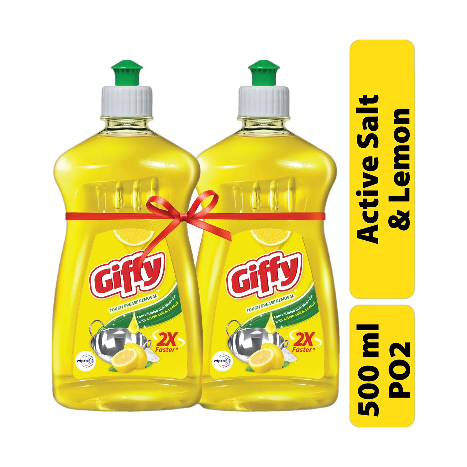 Giffy Concentrated Liquid Dish Wash Gel with Active Salt & Lemon Dish Cleaning Gel Rs. 181 - Flipkart