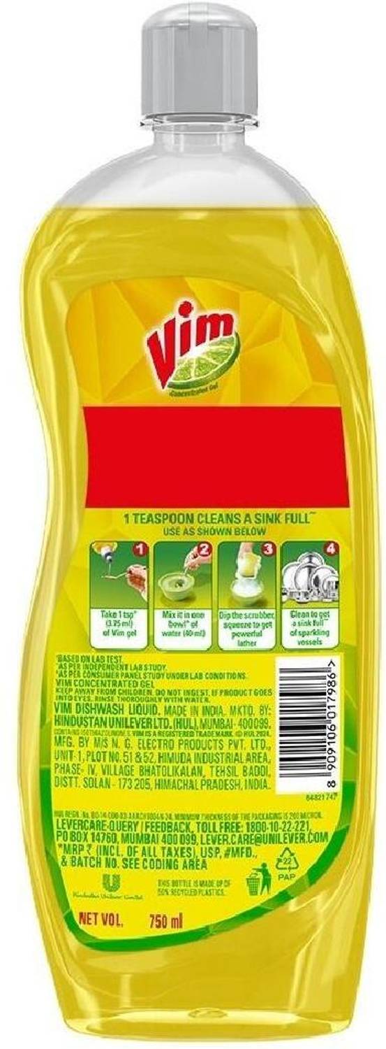 Vim Dish Cleaning Gel Yellow - Image 3