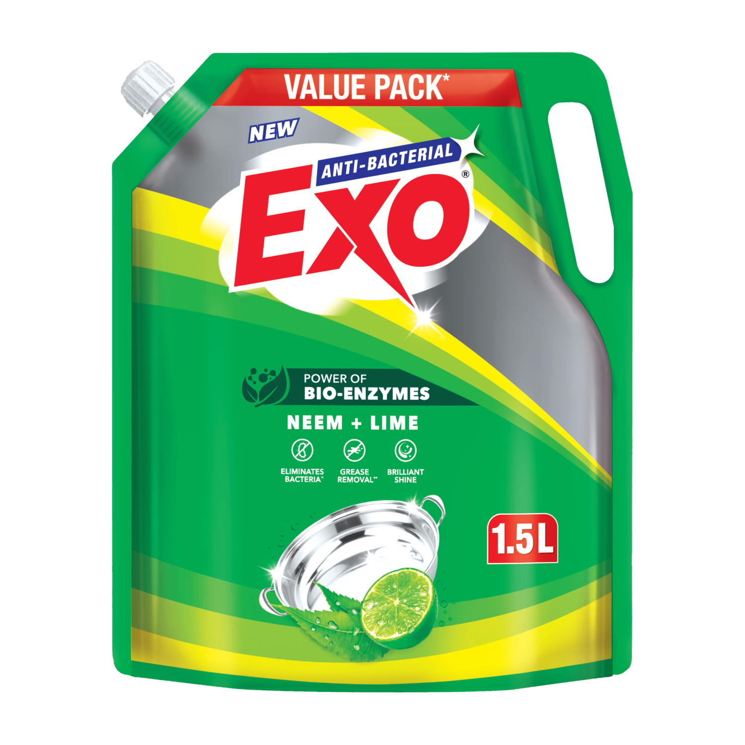 Image of Exo Dishwash Liquid Neem & Lime with Bio-Enzymes Dish Cleaning Gel