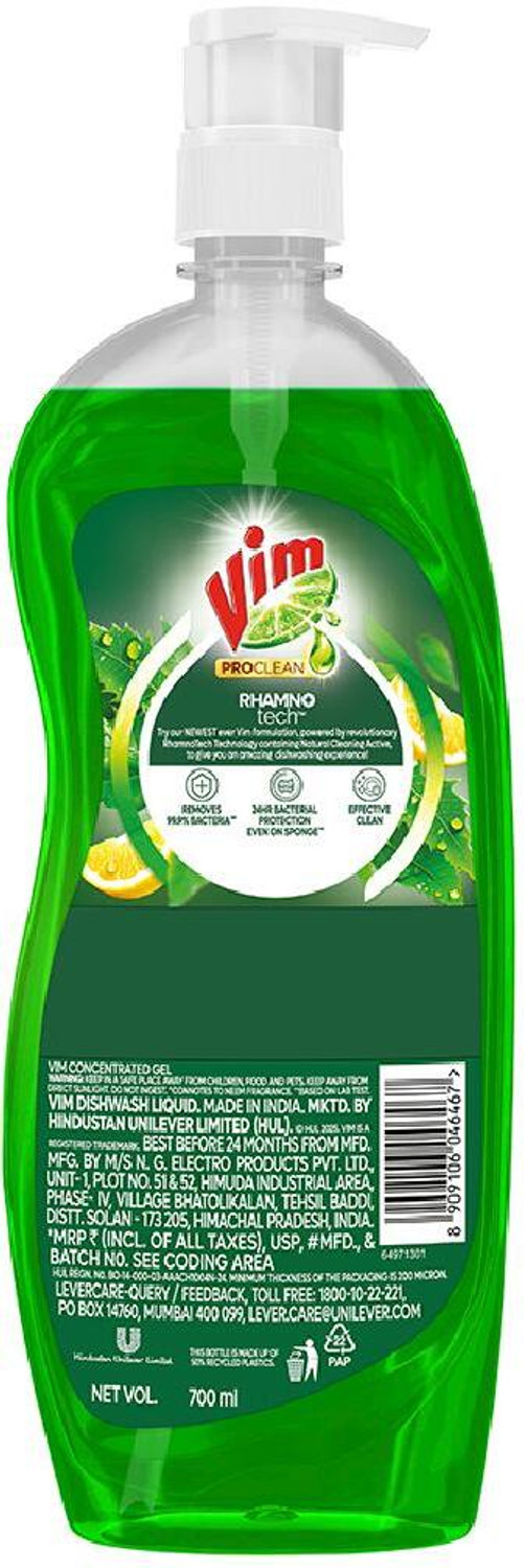 Image of Vim ProClean Dishwash Liquid, Dish Cleaning Gel