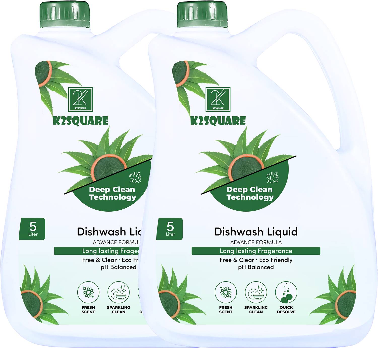 K2SQUARE Dishwash liquid Disinfectant Dish & Utensil cleaner Neem