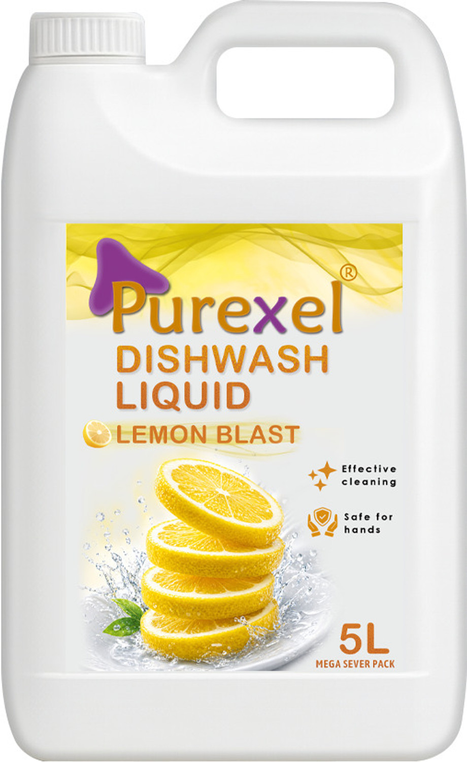 Image of purexel Lemon Blast dishwash concentrated liquid with non-acidic formula Dish Cleaning Gel