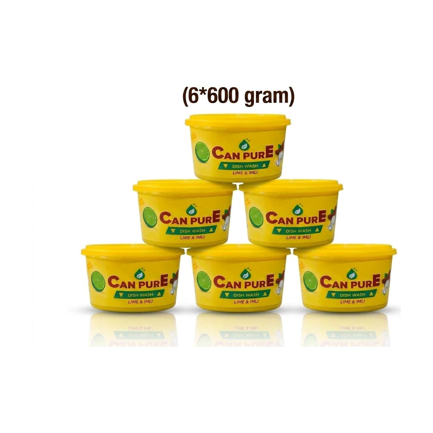 Image of The Soumi's Can Product Can Pure Dish Wash Lime & Imli Tub ( Pack of 6 ) Dishwash Bar