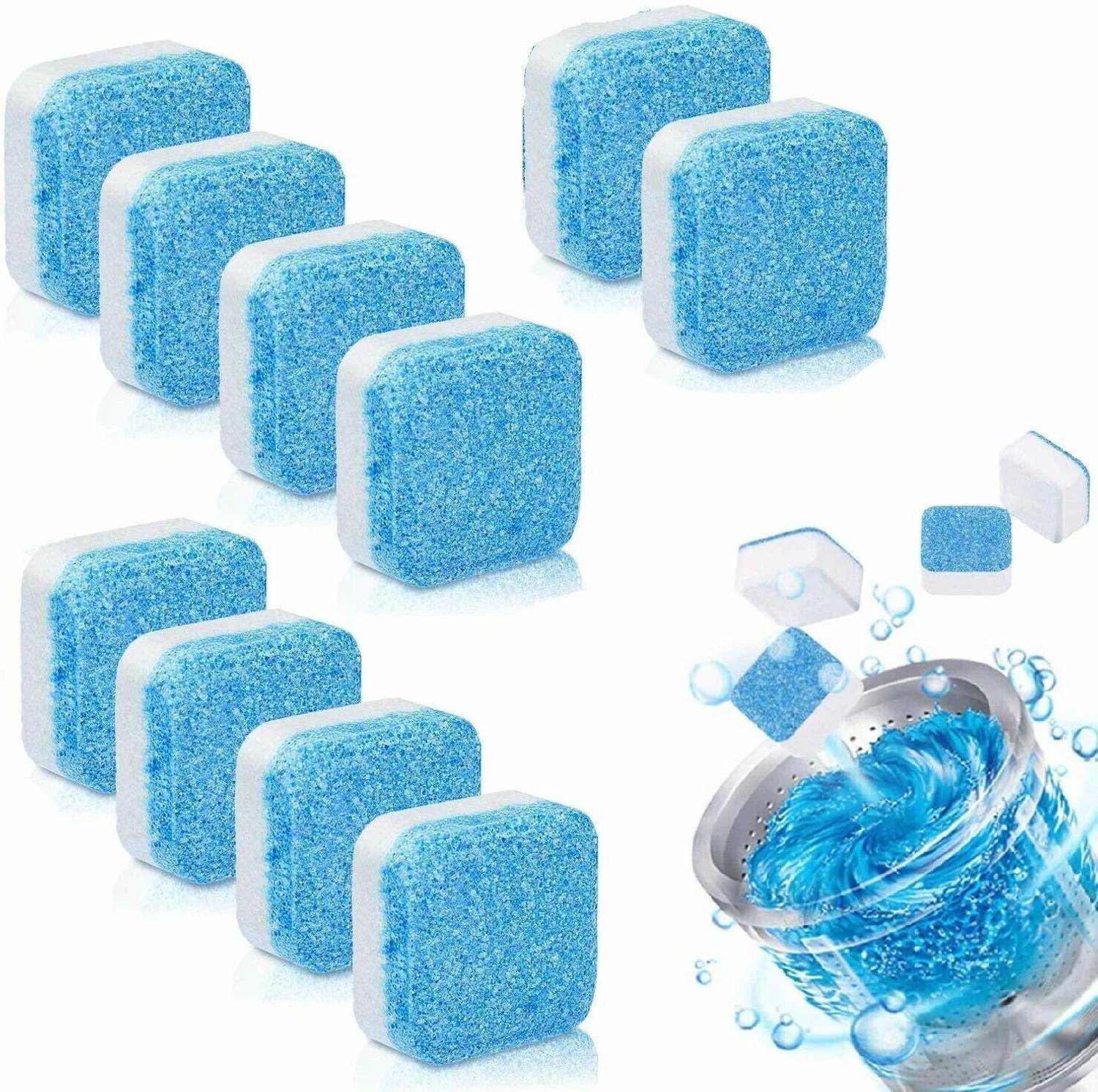 AADRSH COLLECTION Washing Machine Cleaner Effervescent Tablet for All Company’s Front and Top Load Machine Descaling Powder Tablet for Perfectly Cleaning of Tub & Drum Stain Remover Washer (10 Pcs) Dishwash Bar