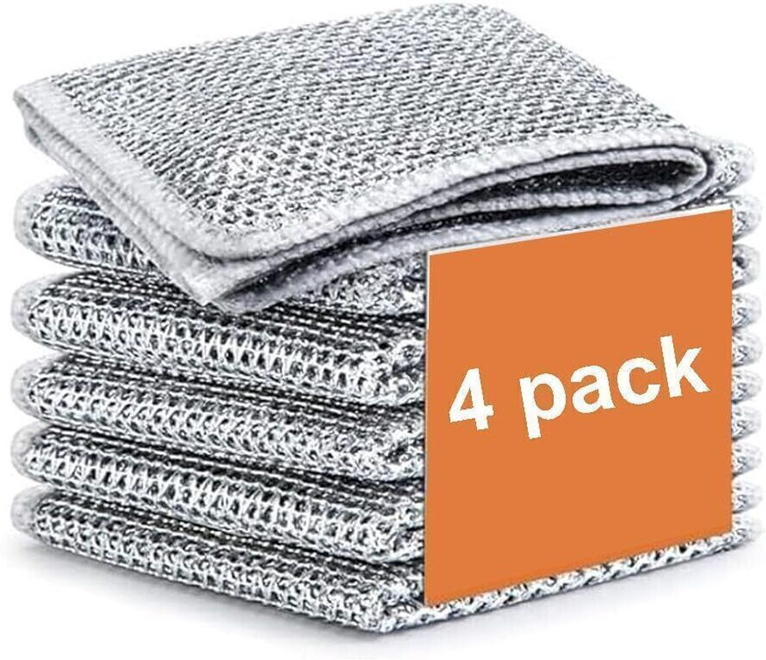 Image of Hitvik Wire Dishcloth for Wet & Dry Dishwashing - Non-Scratch Stainless Steel Cleaner Dishwash Bar