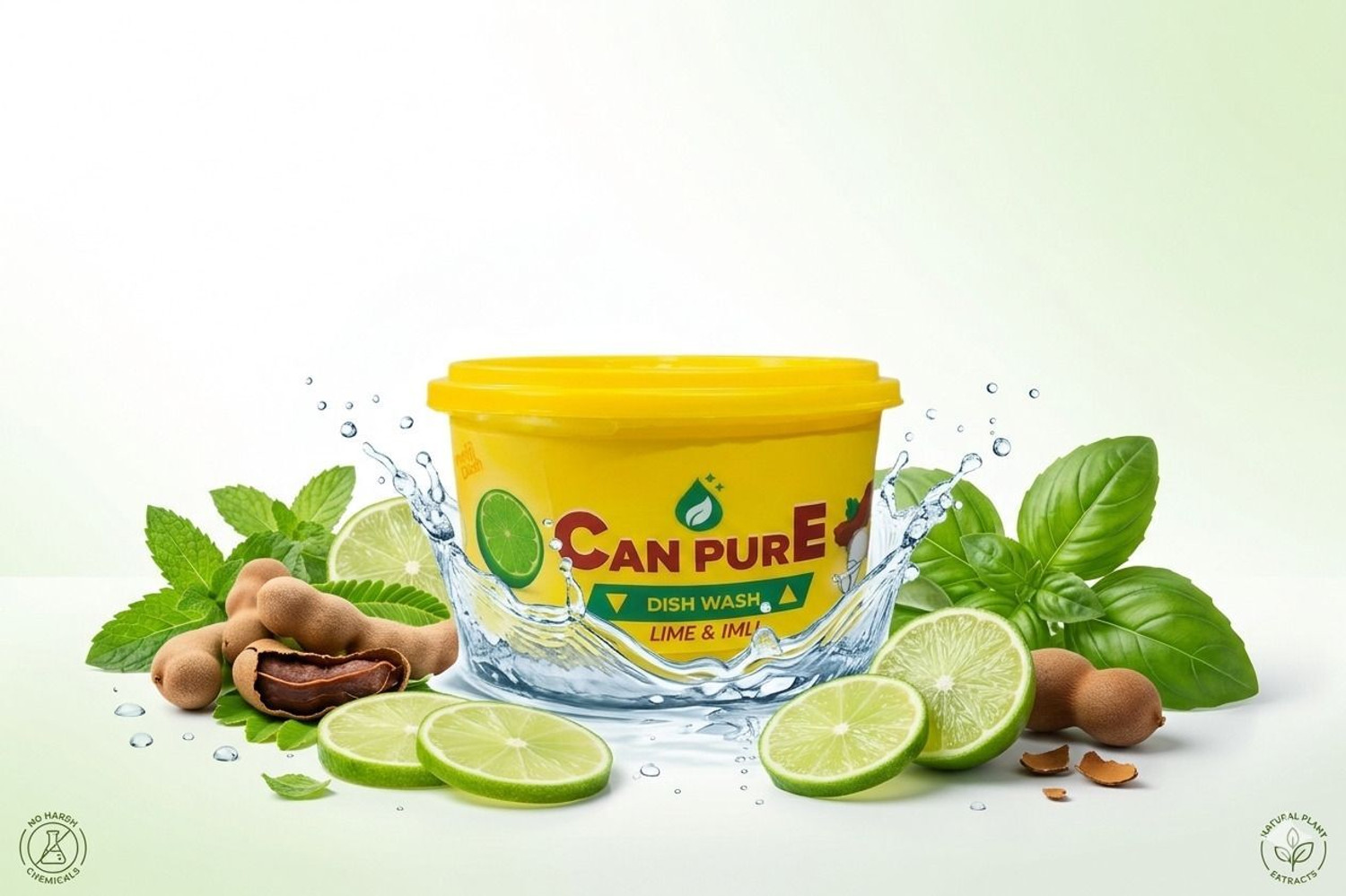 Image of The Soumi's Can Product Can Pure Dish Wash Lime & Imli Tub ( Pack of 6 ) Dishwash Bar