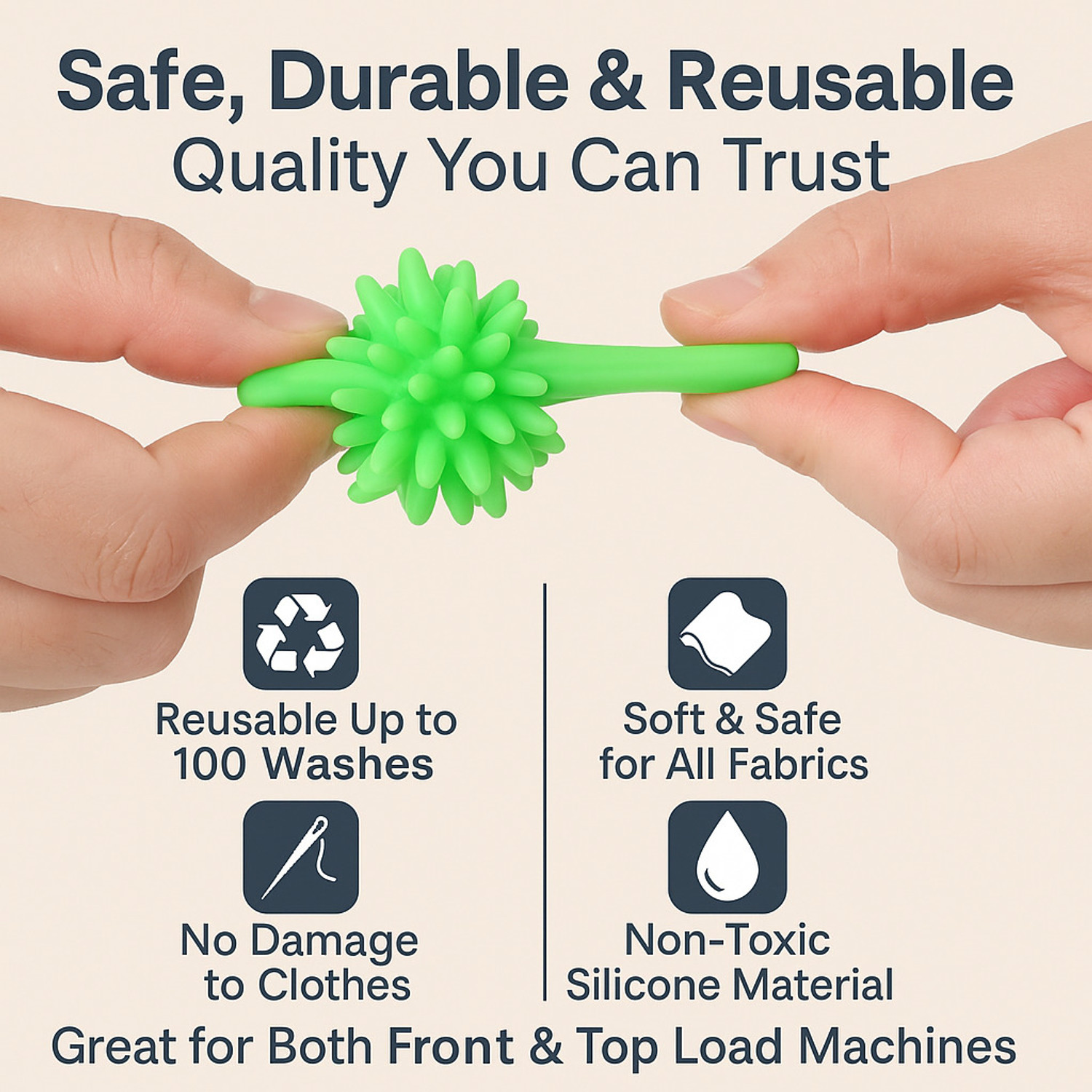 Image of Cameron Silicone Washing Machine Ball Fuzz Remover Dishwash Bar
