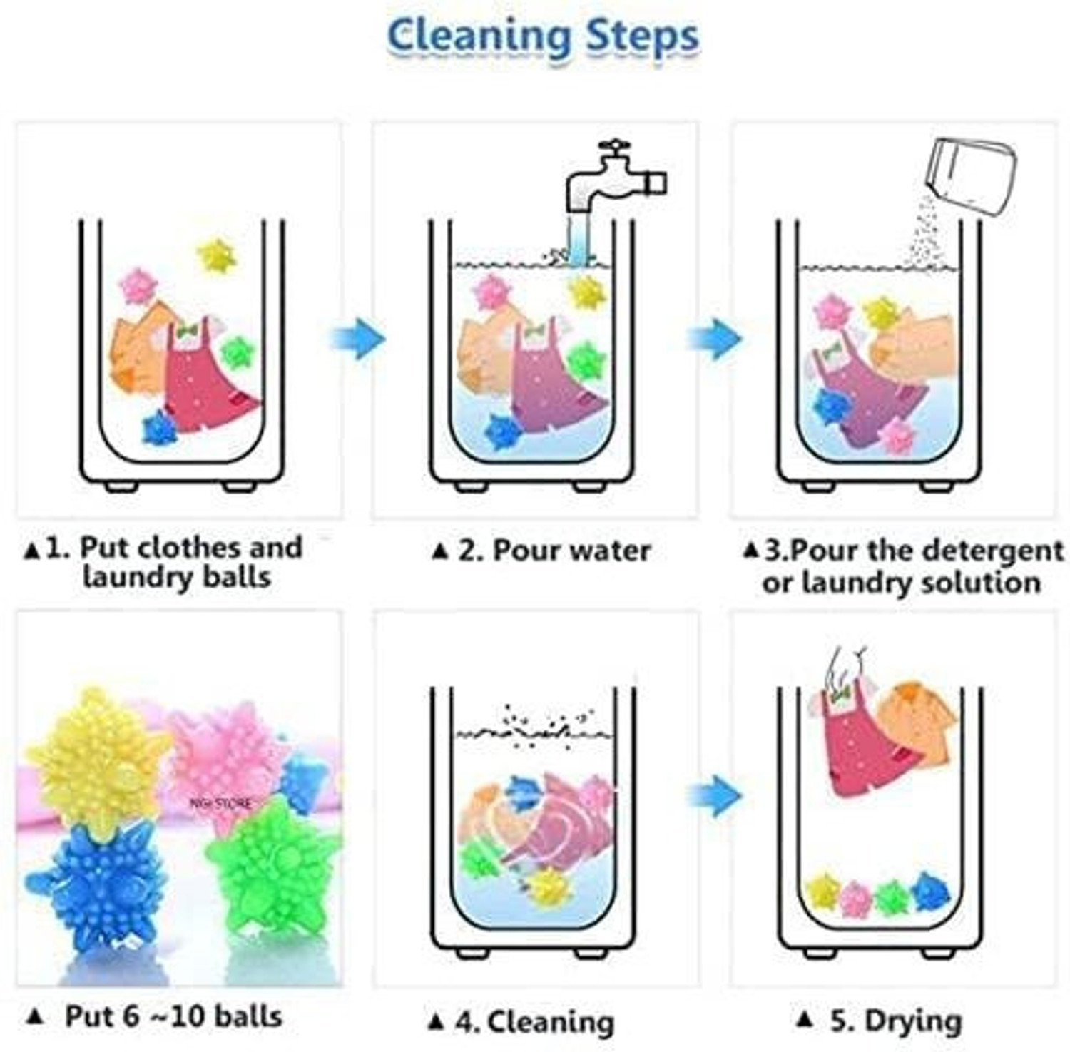 Image of DR.GADGET Washing Machine Laundry Soft Ball Durable Detergent Bar Dishwash Bar