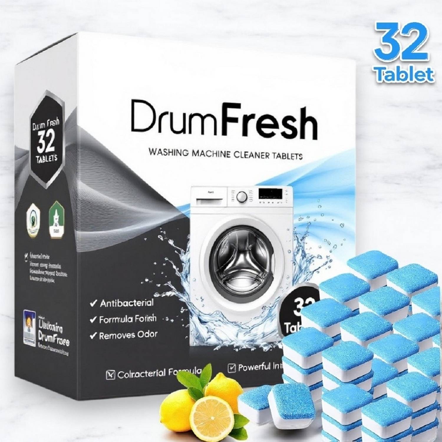 DrumFresh Washing Machine Cleaning Tablets for Fresh and Hygienic