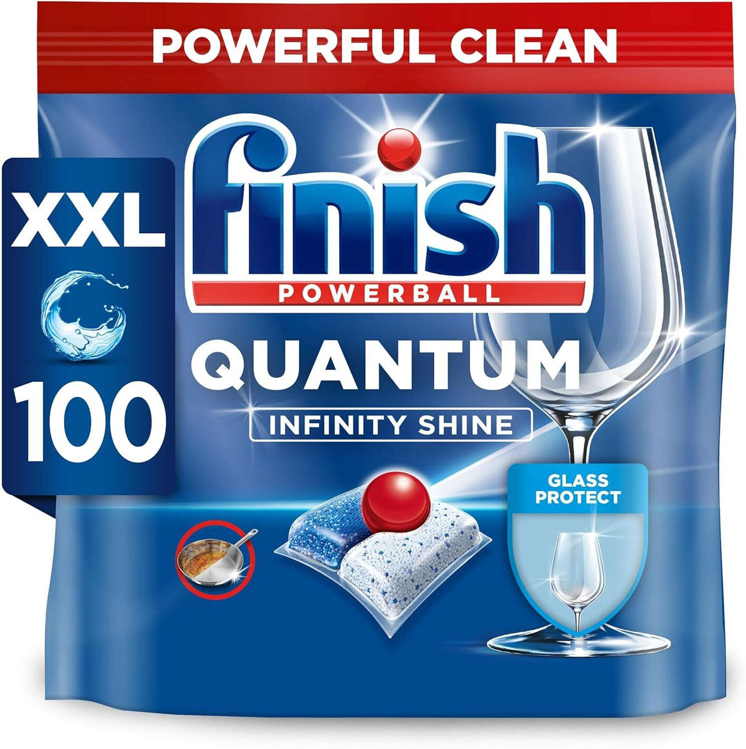 Image of Finish Quantum Infinity Shine Dishwasher Tablets 100s Dishwashing Detergent
