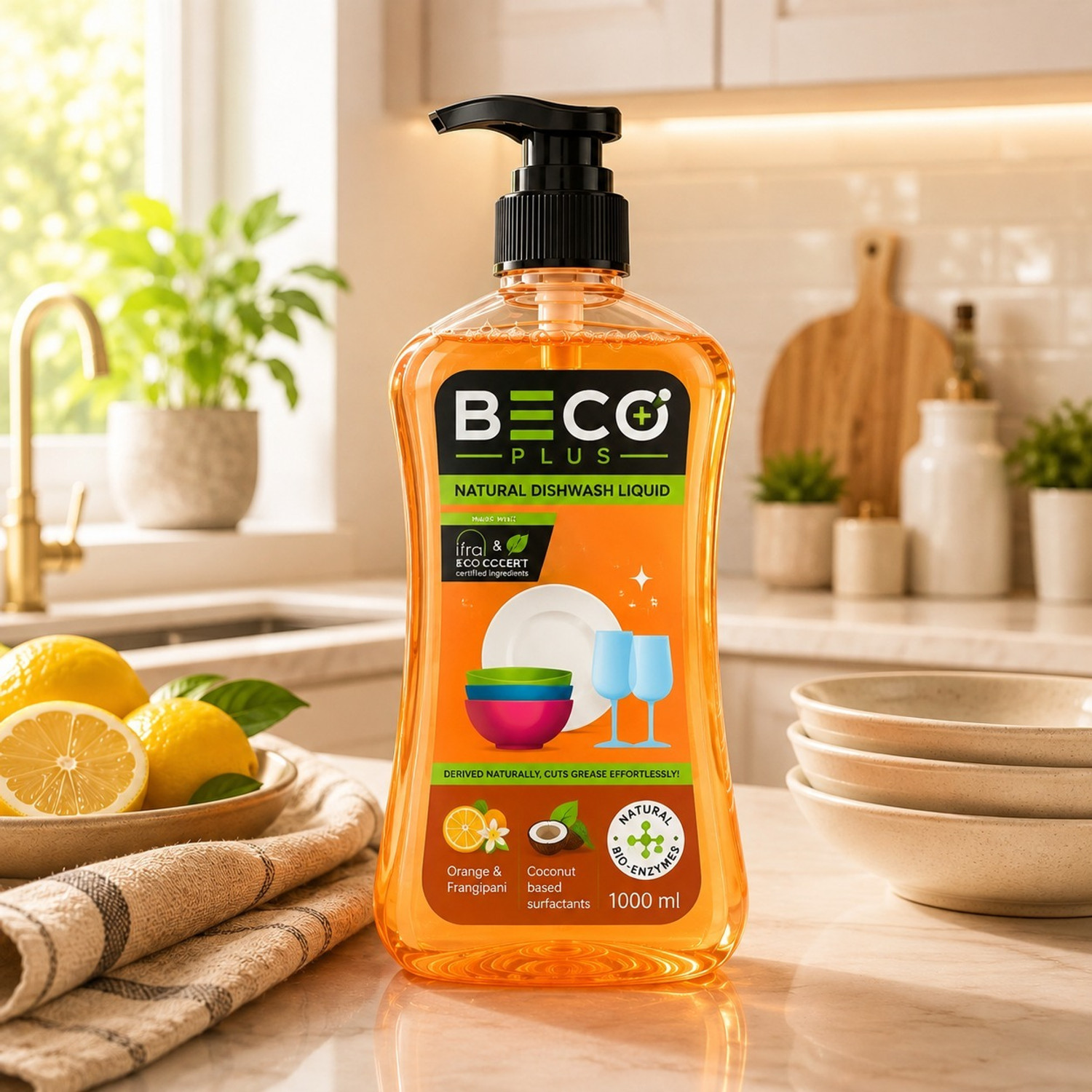 Image of BecoPlus' Becoplus Dishwash 1000ml Dish Cleaning Gel