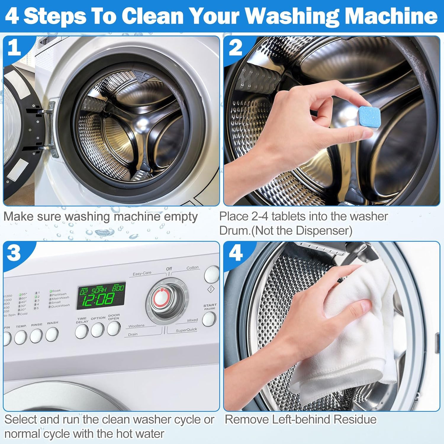 Image of Fignite Eco-Friendly Washing Machine Drum-Tub Ultimate Cleaning Dishwashing Detergent