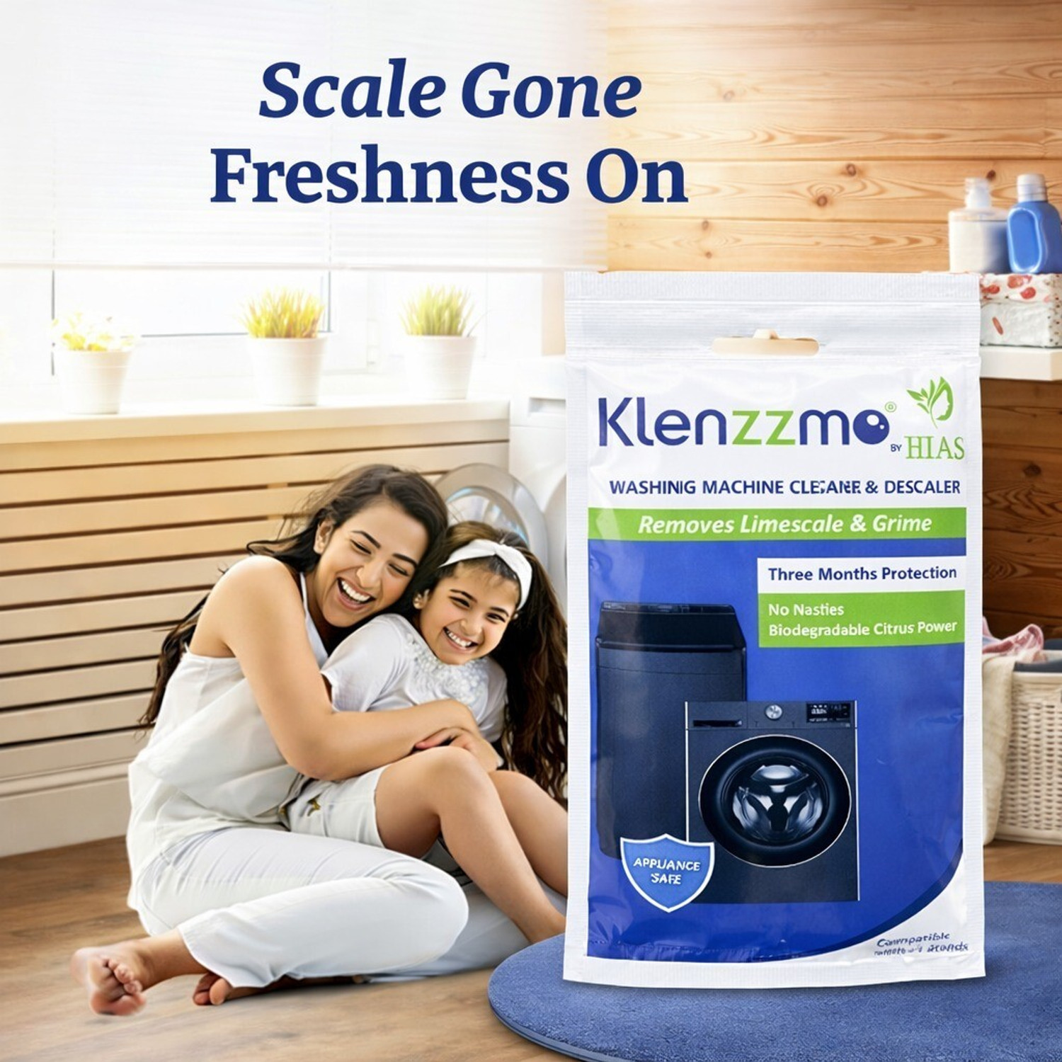 Image of AQUALEE Klenzzmo Descaler Powder For Front & Top load Machine Detergent Powder Descaler