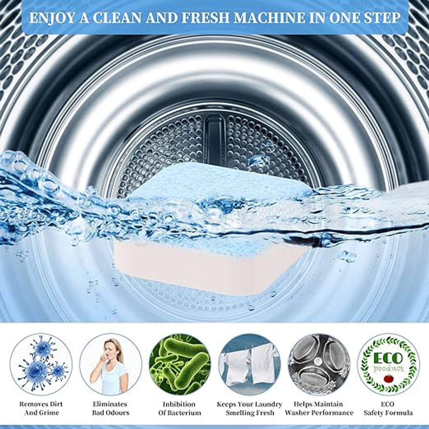 Image of Fignite Eco-Friendly Washing Machine Drum-Tub Ultimate Cleaning Dishwashing Detergent