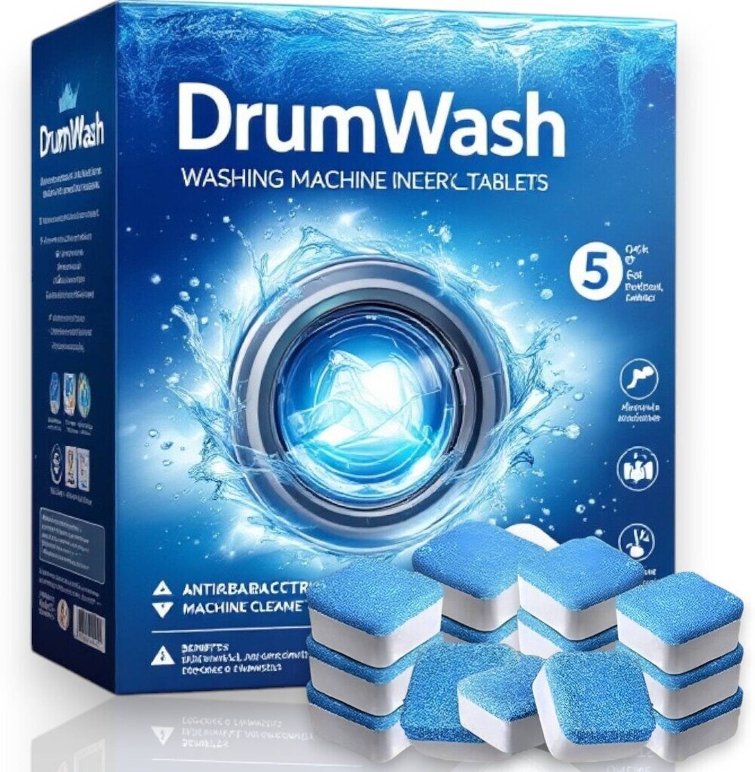 DrumFresh 32 Pcs Premium Washing Machine Cleaner Tablets Deep C