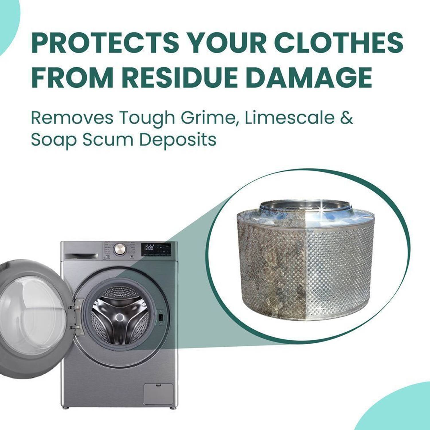 Happi Planet Washing Machine Cleaner & Descaler Powder 4 Sachets - Image 2