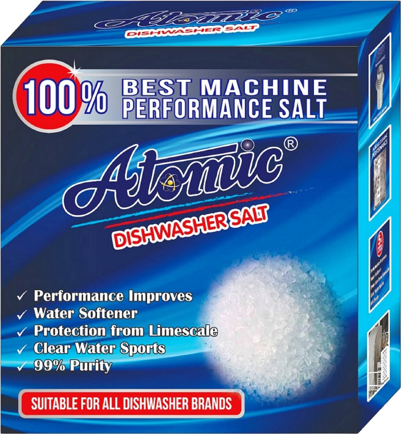 ATOMIC Dishwasher Salt 900 GM Dishwashing Detergent