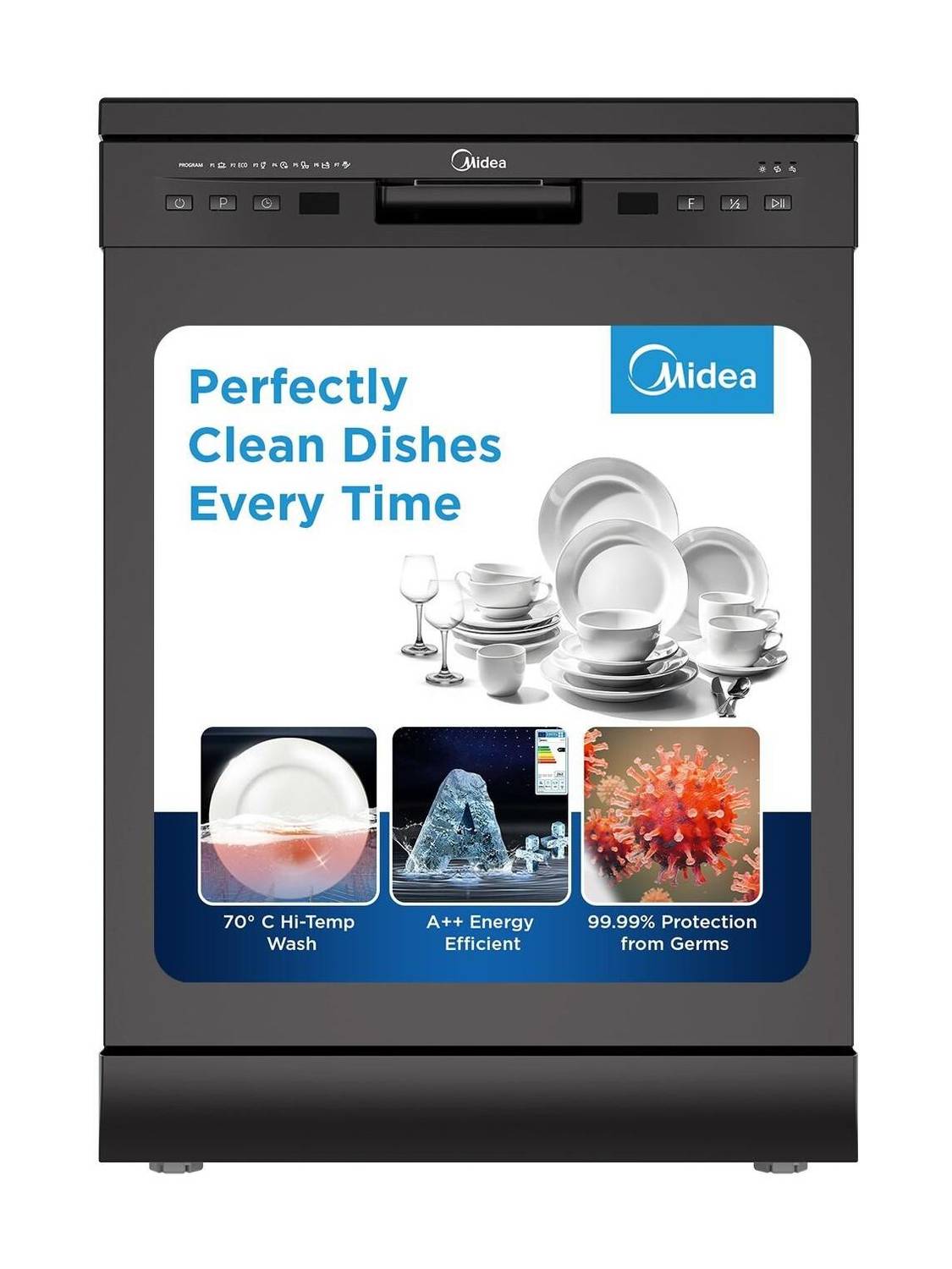 Midea MDWPF1301F(B)IN Free Standing 13 Place Settings Dishwasher