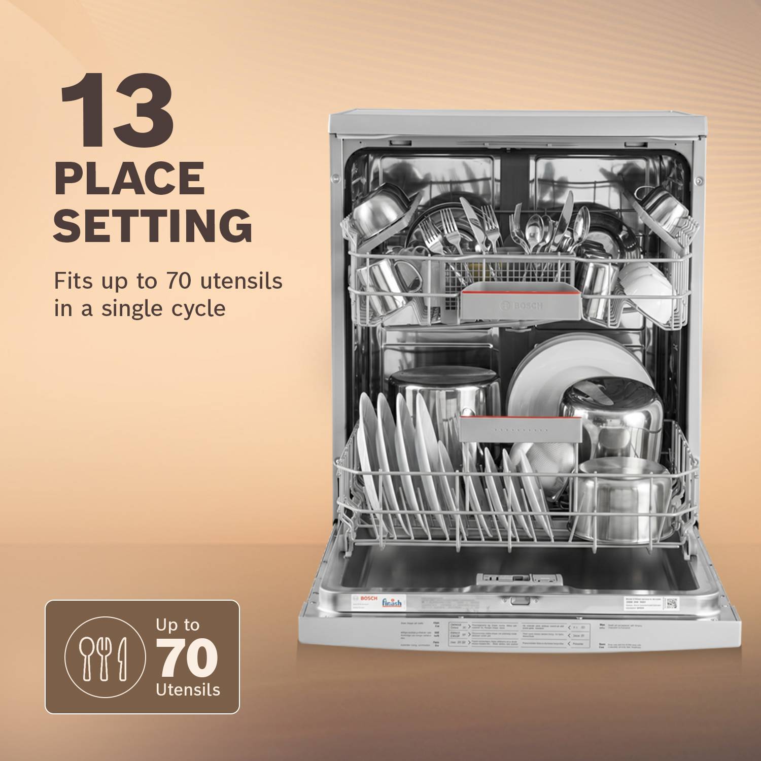Bosch SMS66GI01I 13 Place Settings Dishwasher - Image 4