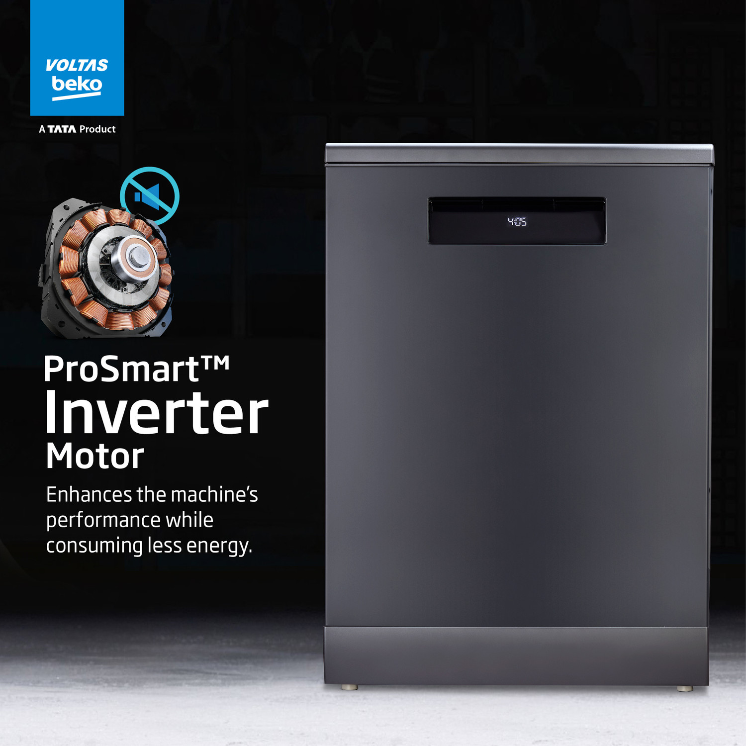 Image of Voltas Beko by A TATA Product DF15A Free Standing 15 Place Settings Dishwasher