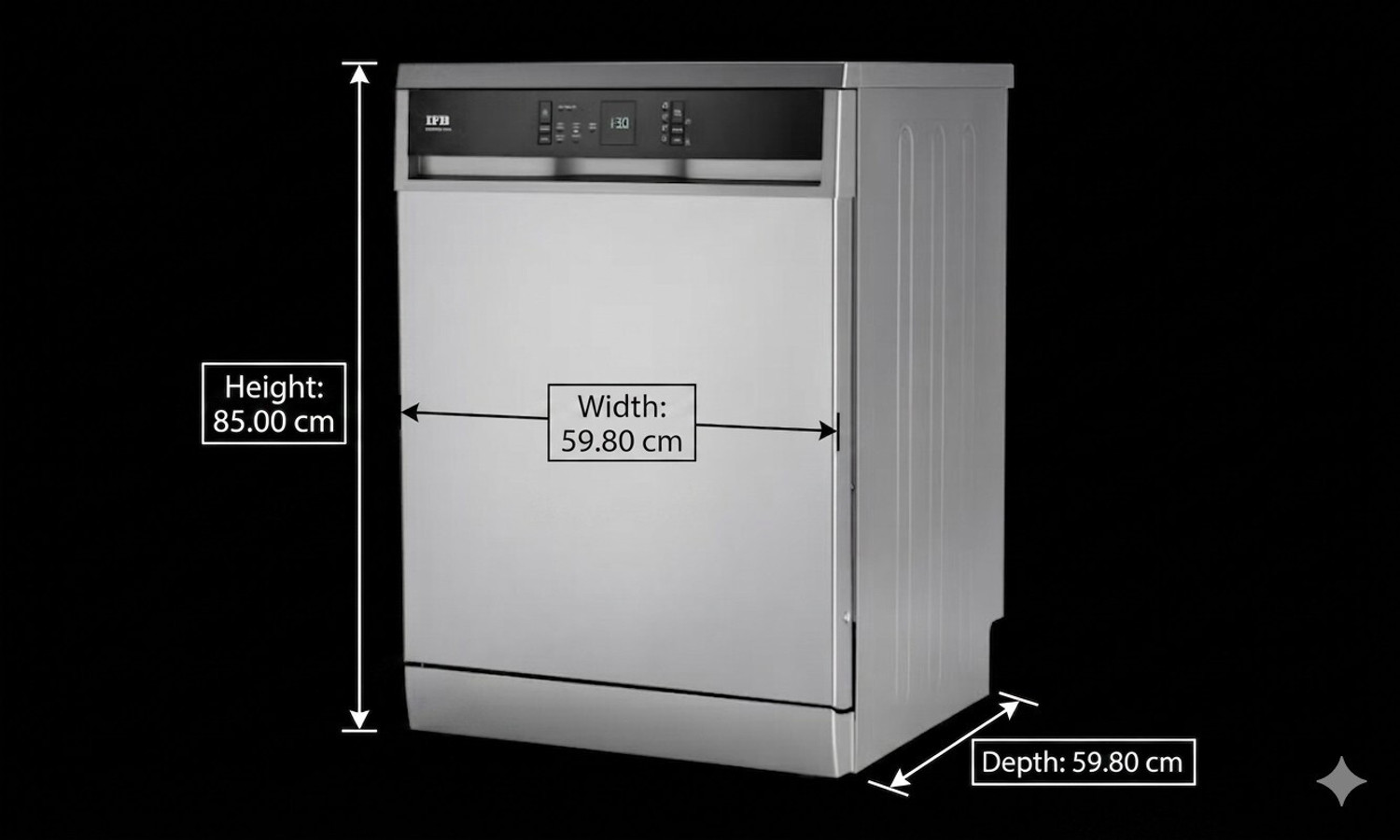 Image of IFB Neptune VX15 Free Standing 15 Place Settings Dishwasher