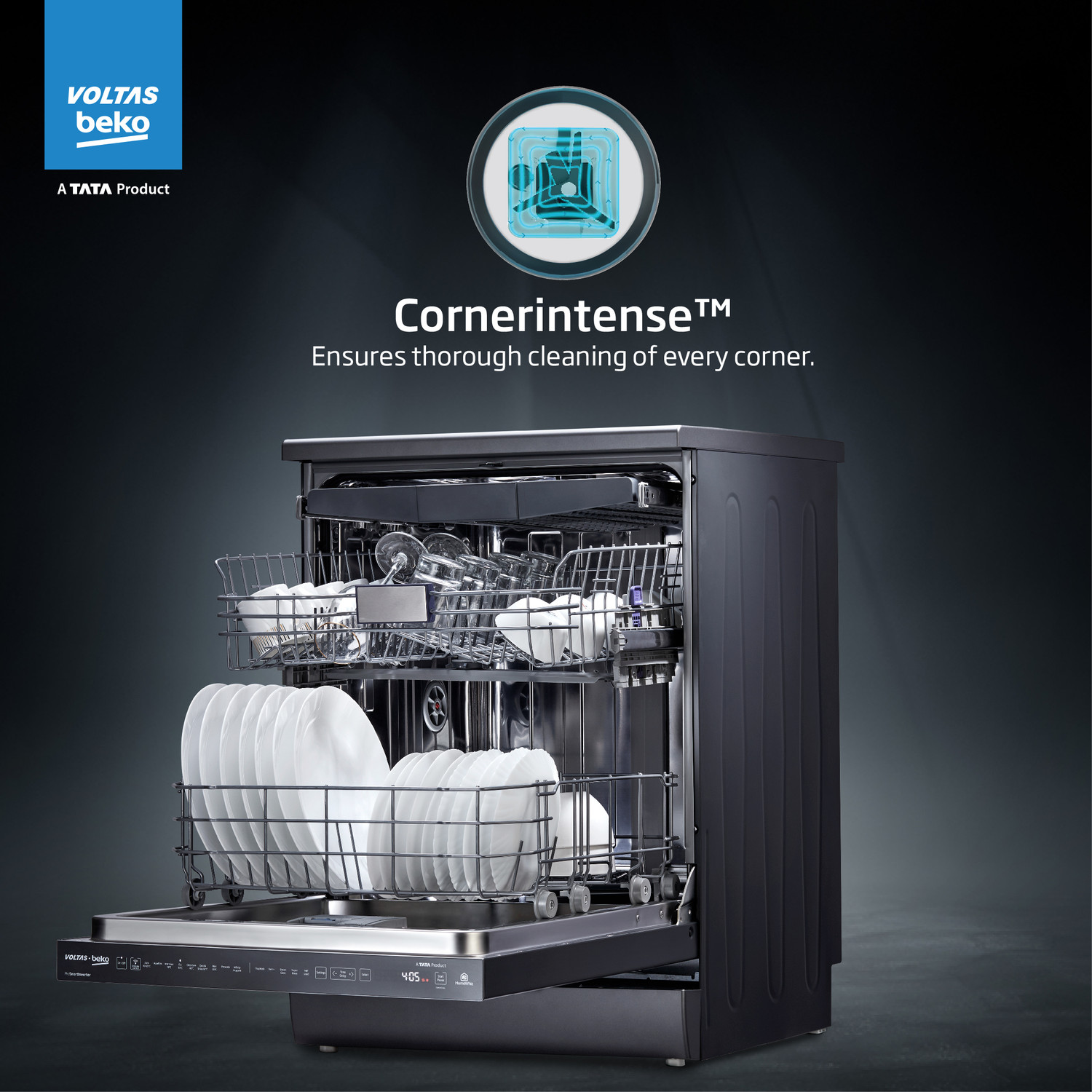 Image of Voltas Beko by A TATA Product DF15A Free Standing 15 Place Settings Dishwasher
