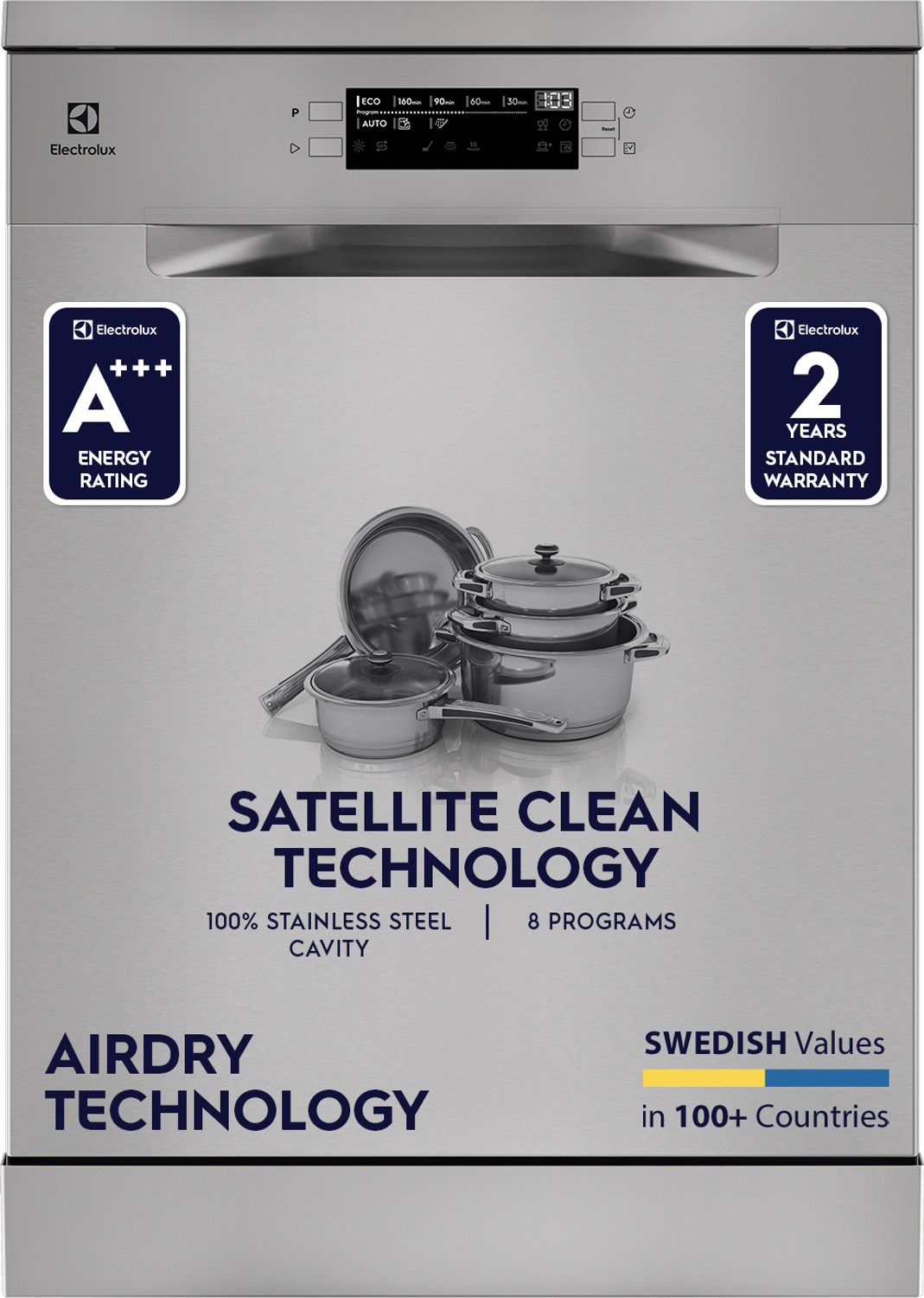 Image of Electrolux ESZ69300SX Free Standing 15 Place Settings Dishwasher