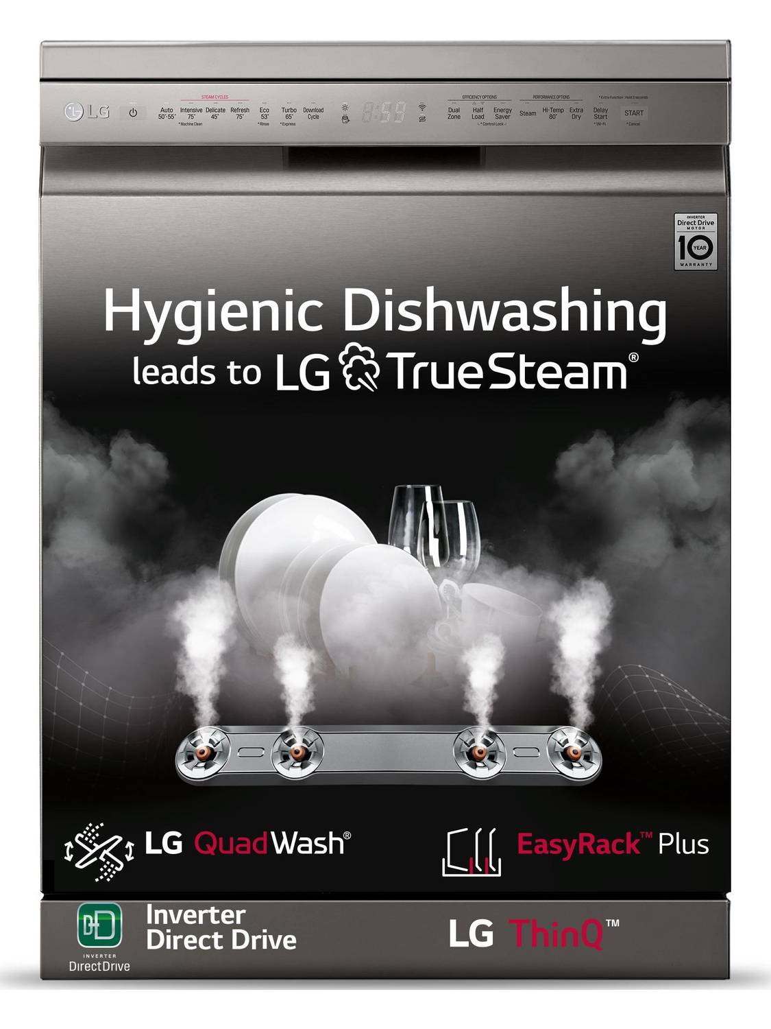 LG DFB424FP Free Standing 14 Place Settings Intensive Kadhai Cleaning| No Pre-rinse Required Dishwasher