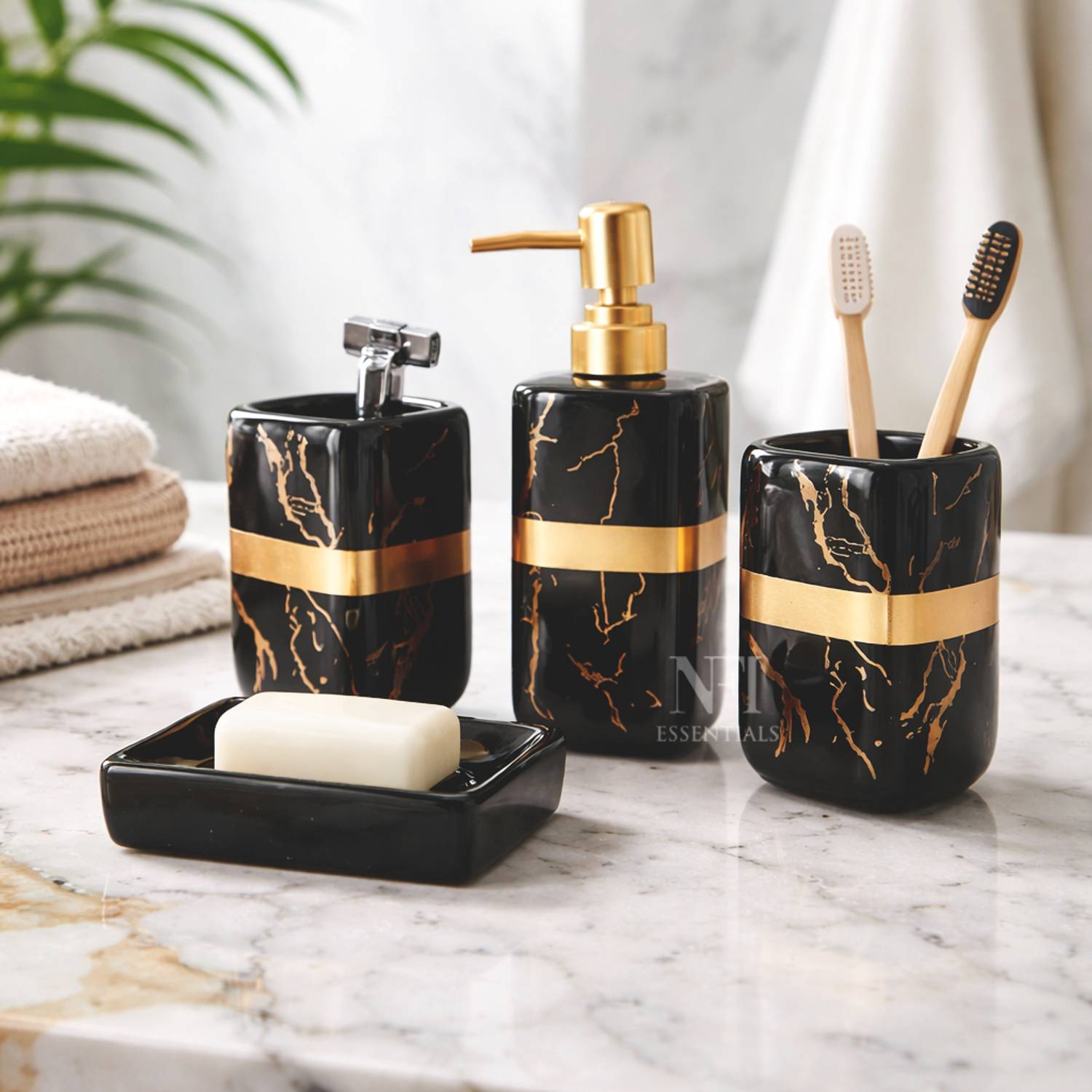 NFI Essentials Ceramic Bathroom Set Pack of 1 - Image 1