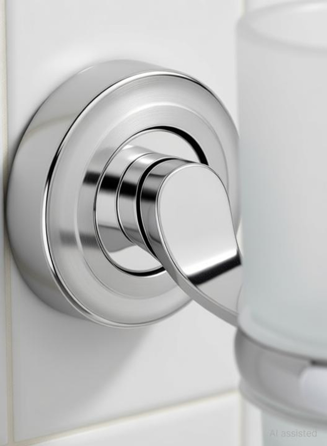Image of QUXOZO Aluminium, Glass, Stainless Steel Toothbrush Holder