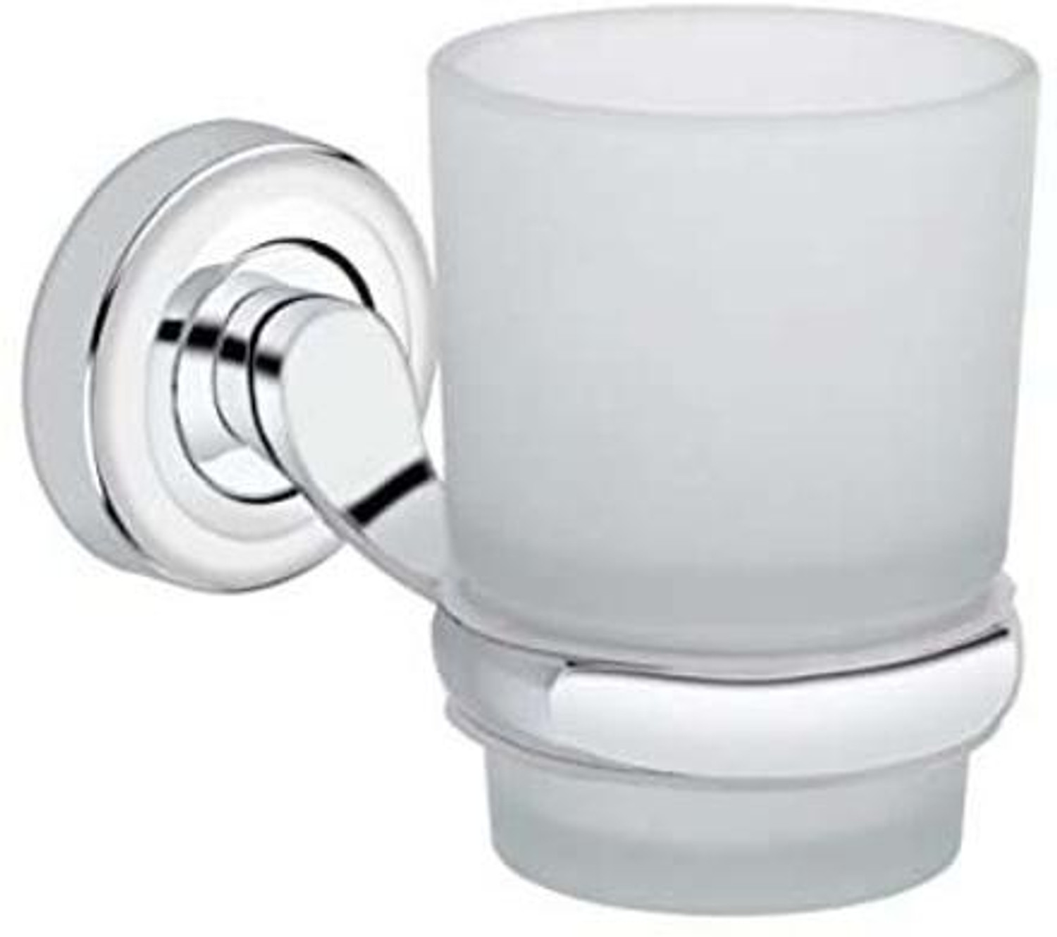 Image of QUXOZO Aluminium, Glass, Stainless Steel Toothbrush Holder