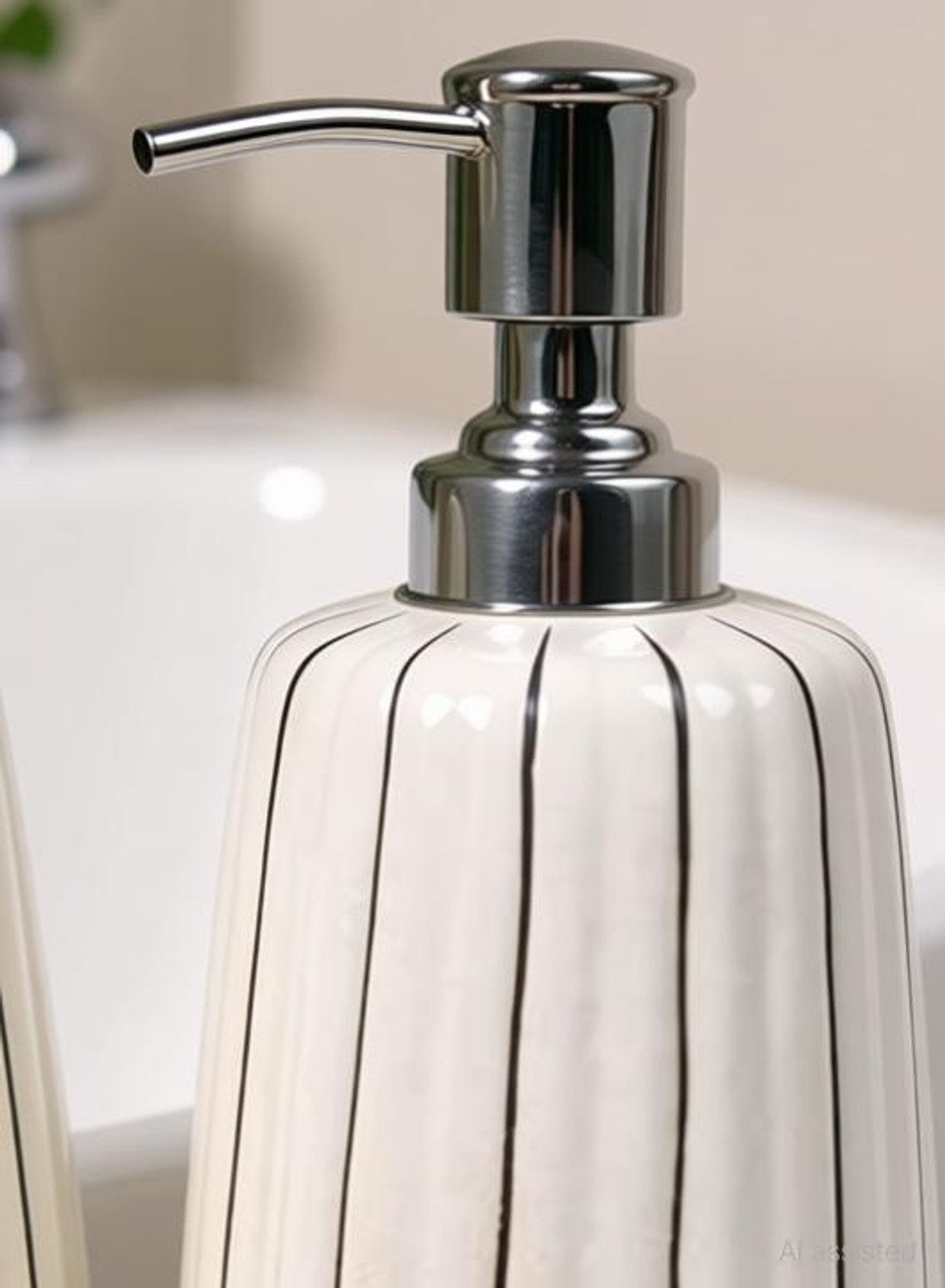 Image of Alpha Enterprises Luxury Bathroom Accessory Set of 3 Pcs | Ideal for Hotel , Home , Guest Room Ceramic Bathroom Set