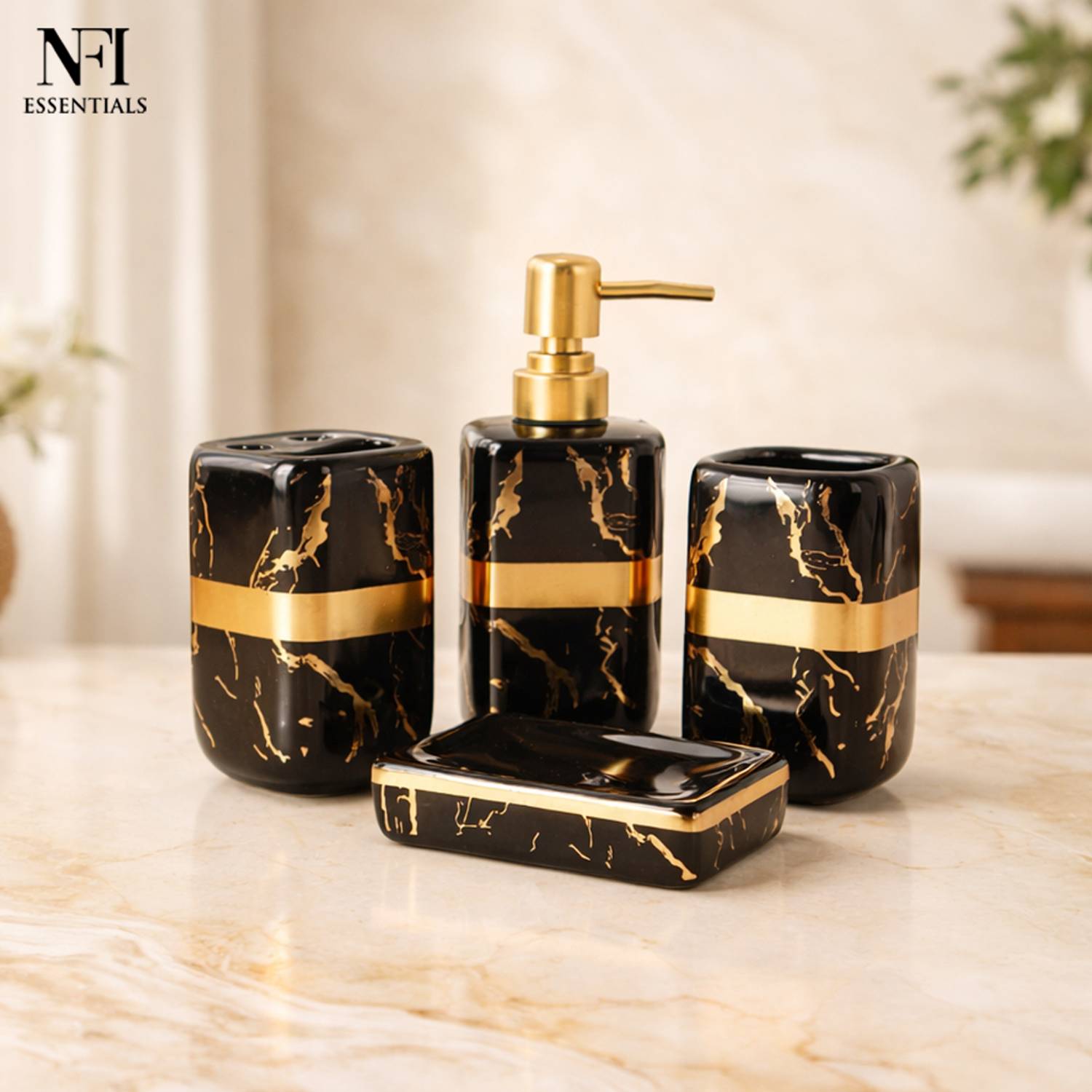 NFI Essentials Ceramic Bathroom Set Pack of 1 - Image 4