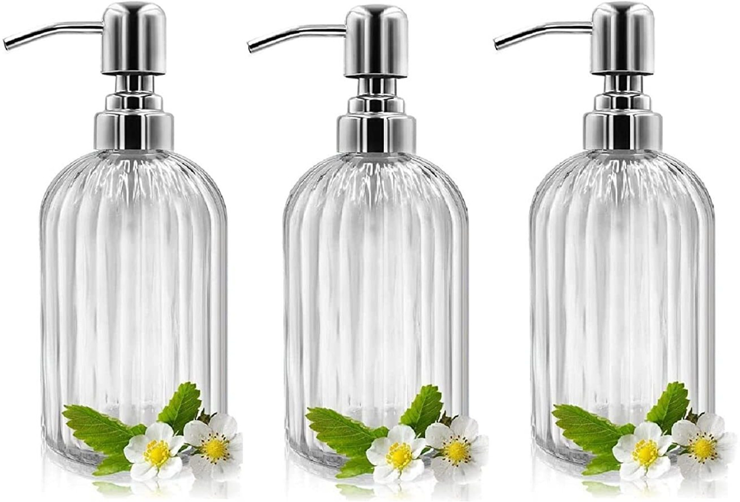 Image of ORLUXE ORLUXE Glass Soap Dispenser 400ml each Glass Bathroom Set
