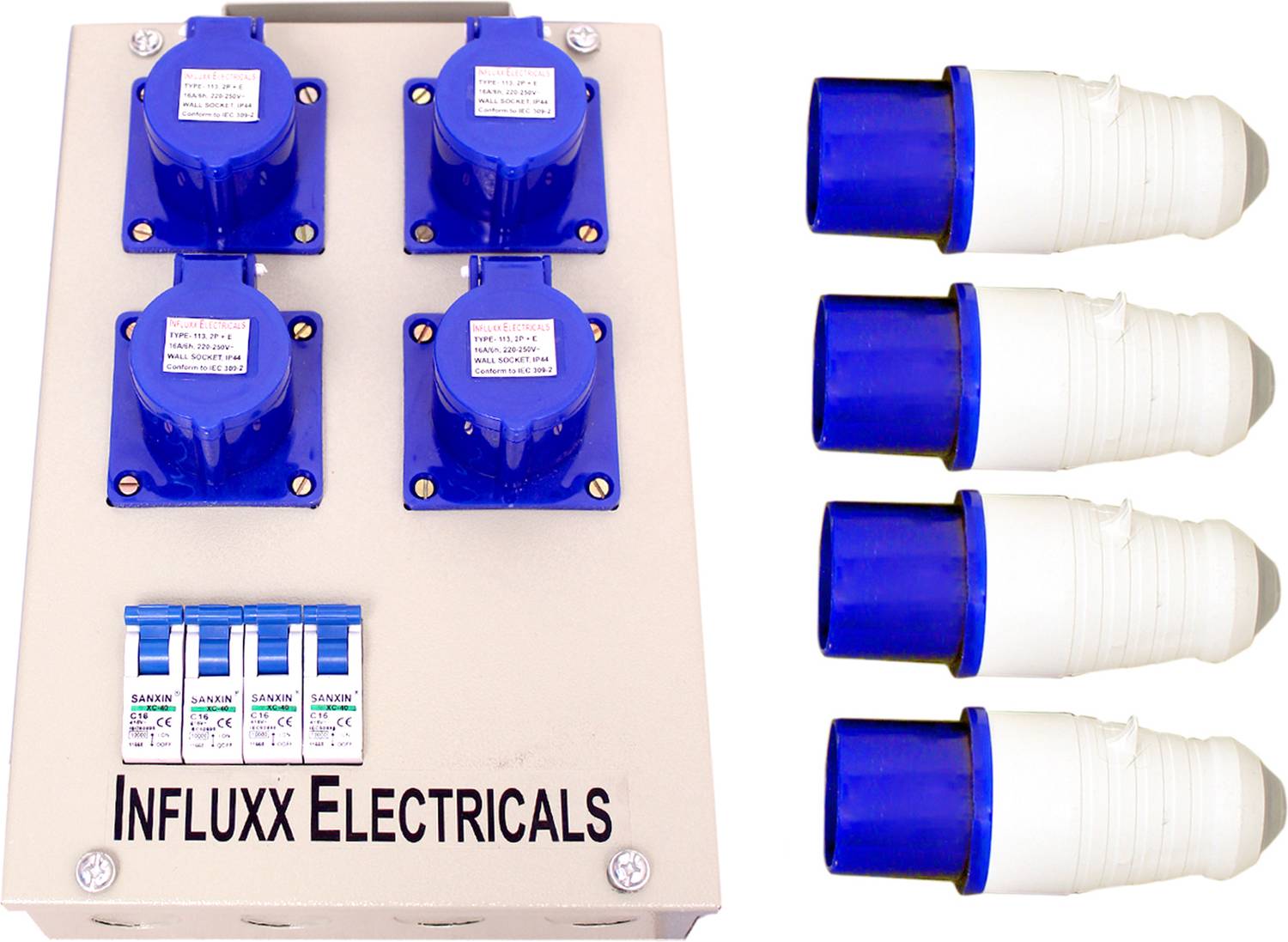 Influxx INFLX_144,3 Pin,16 Amps Industrial Plug And Socket ,16