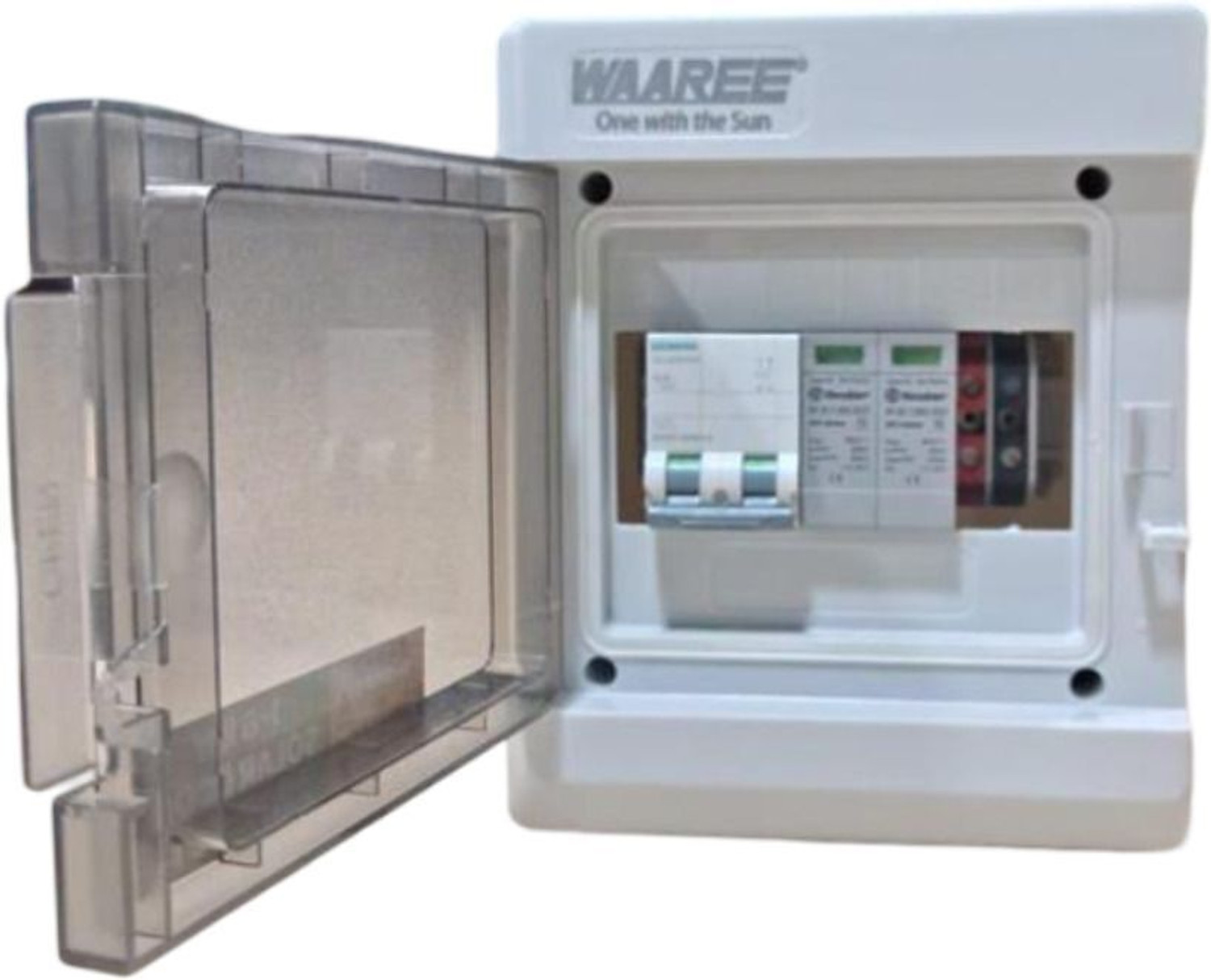 Image of WAAREE DCDB 1-6kW- 1 In 1 Out Single Phase MCB SPD Open Door Solar Distribution Board