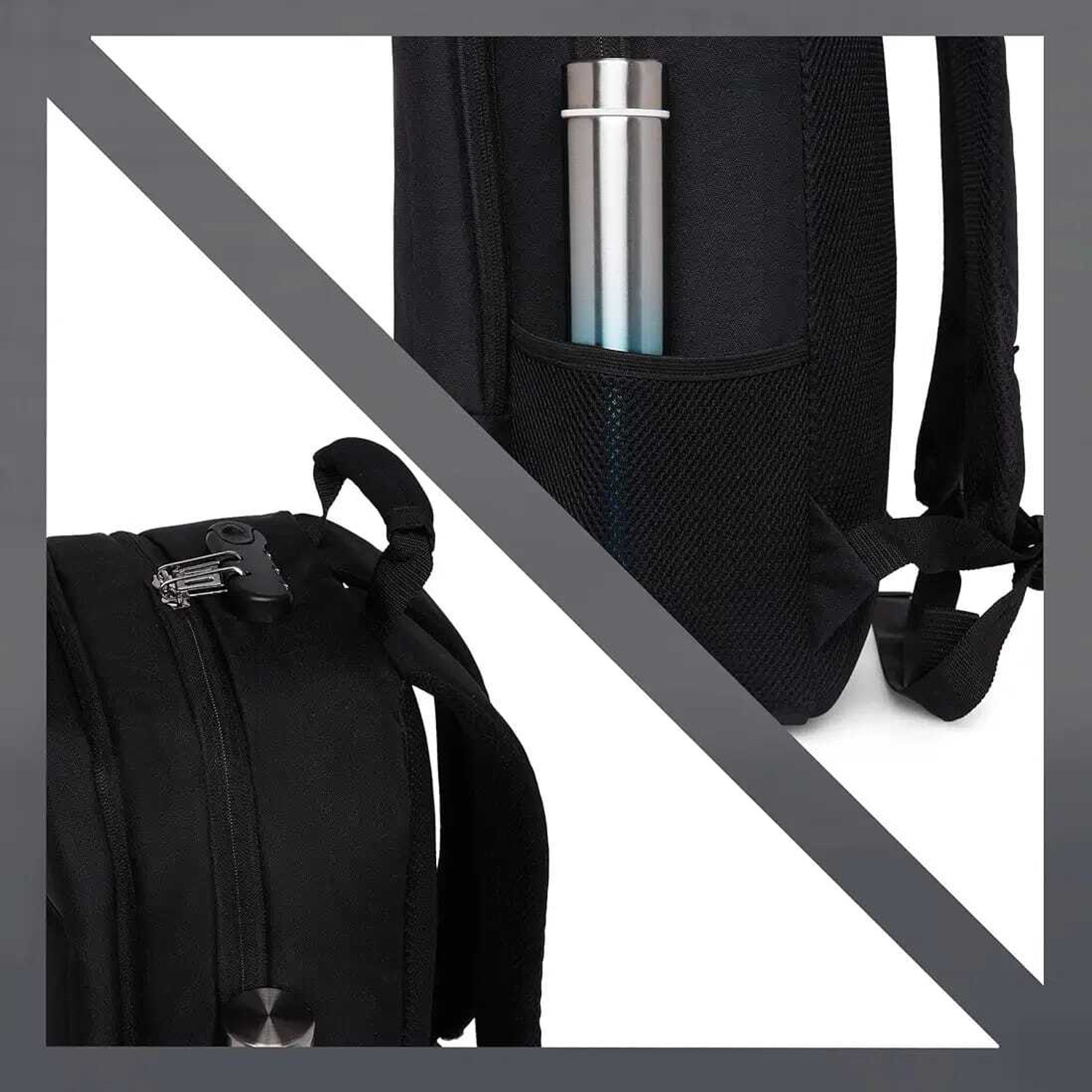 Image of Hunky Anti Theft Laptop Backpack | Number Lock | USB Charging | 15.6 Inch Laptop Waterproof Backpack
