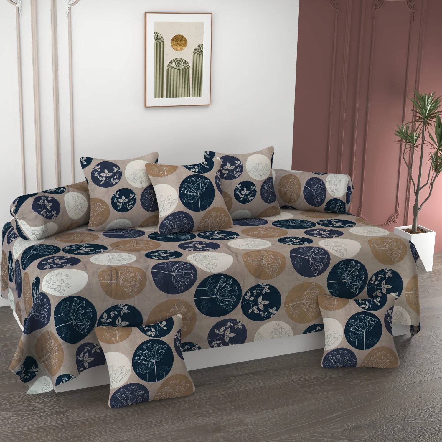 Amrange Polycotton Abstract Diwan Set